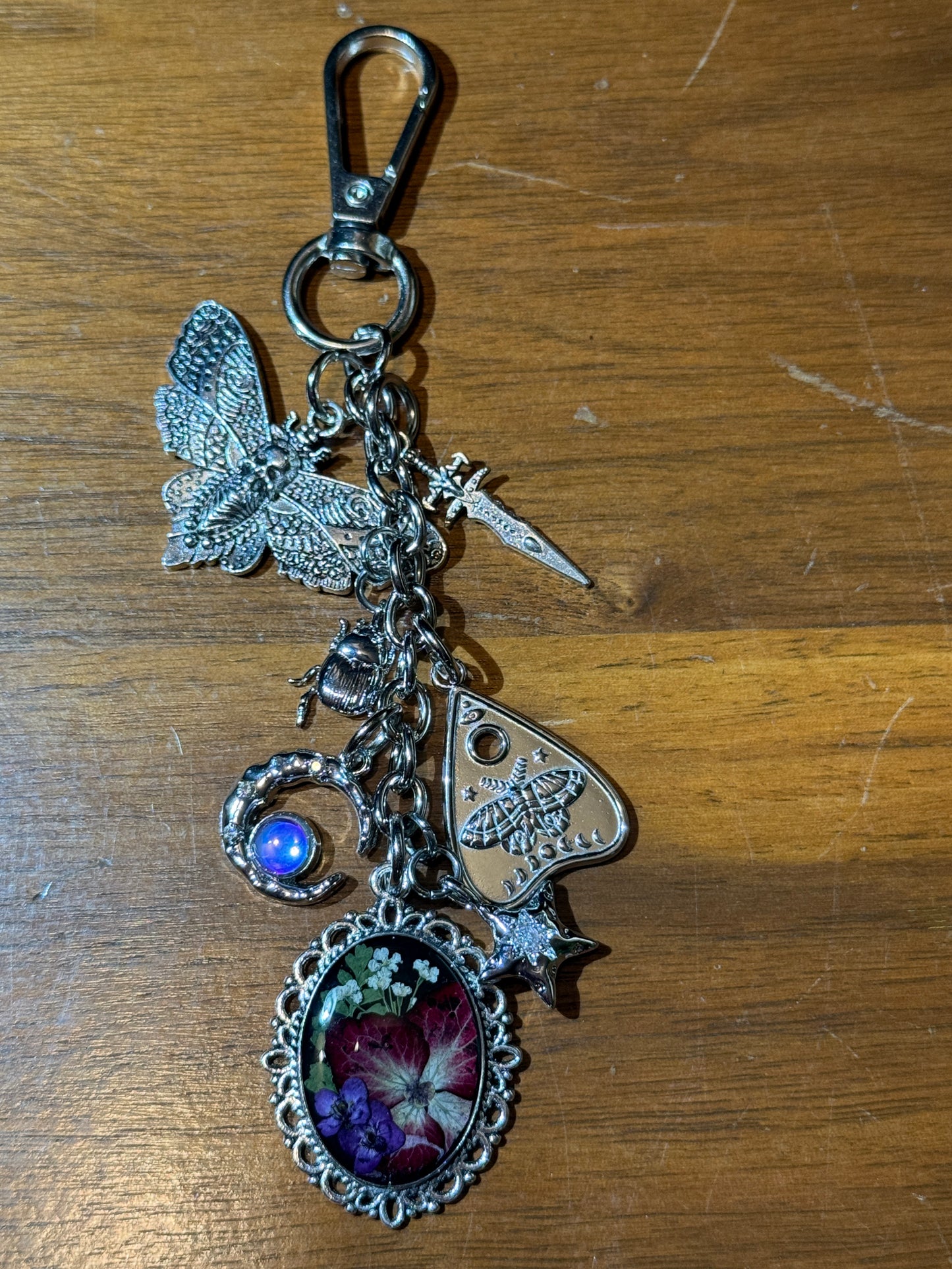 Silver bag charm (#1)