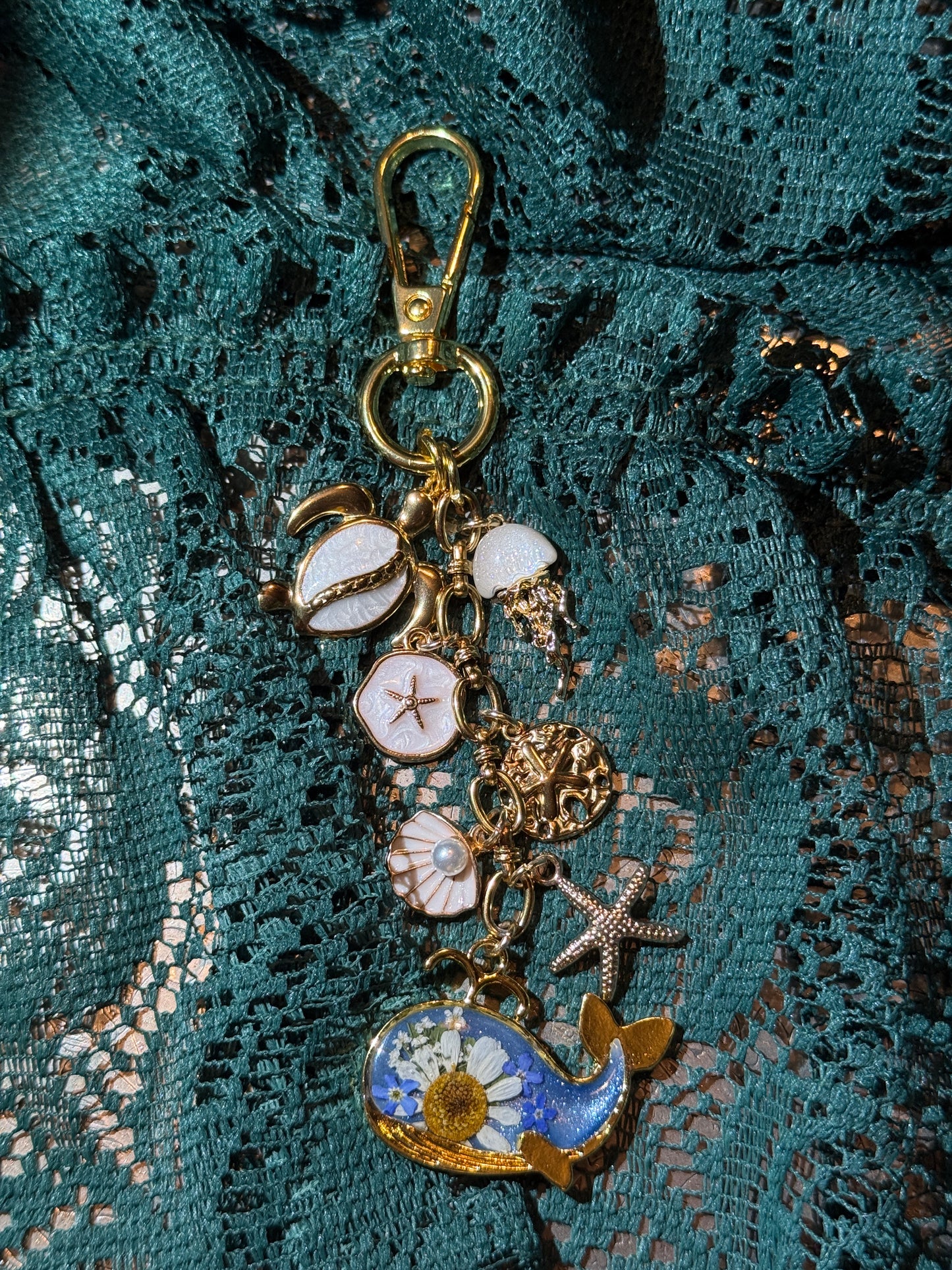 Whale bag charm