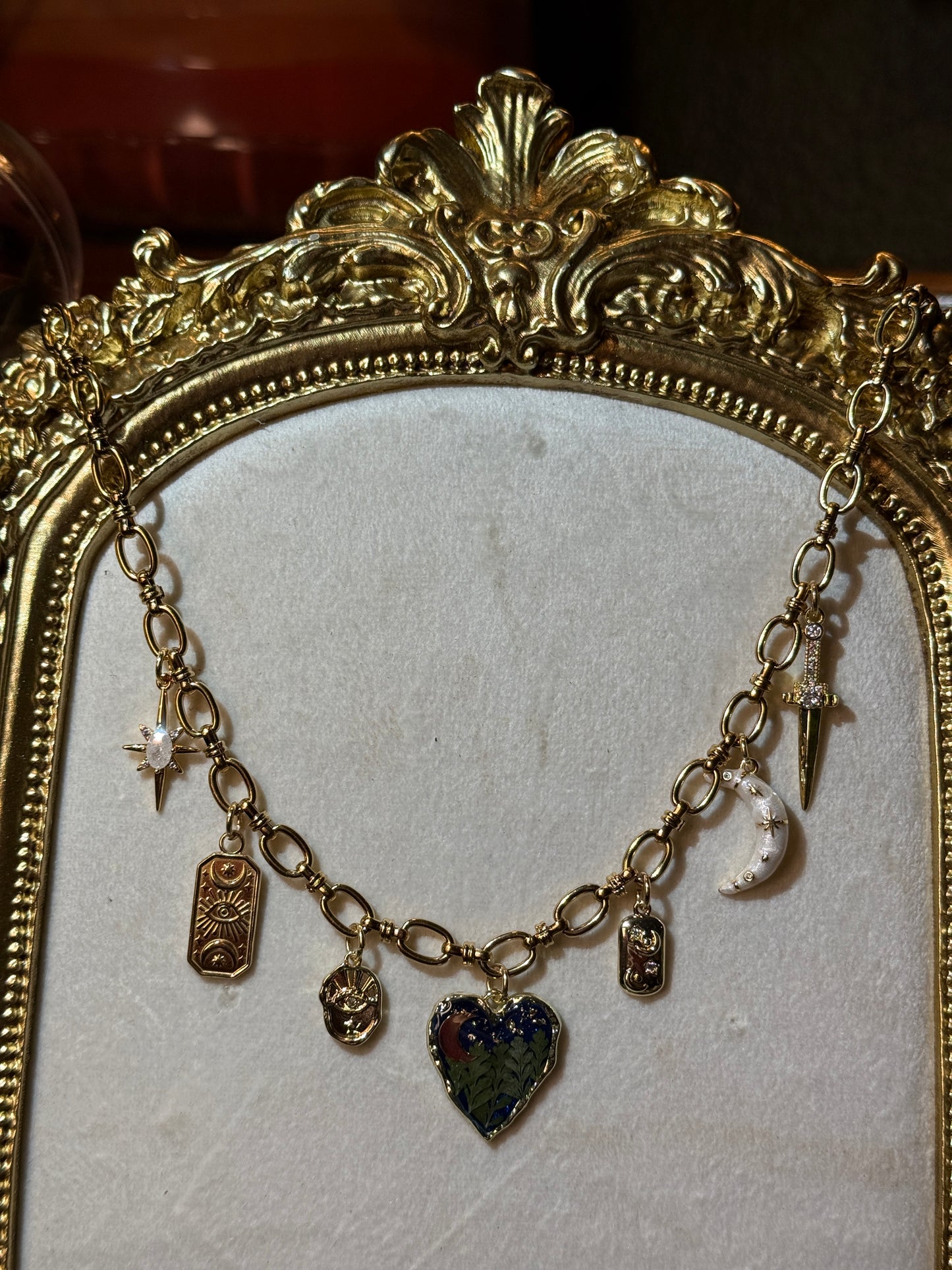 Love you to the moon and back charm necklace