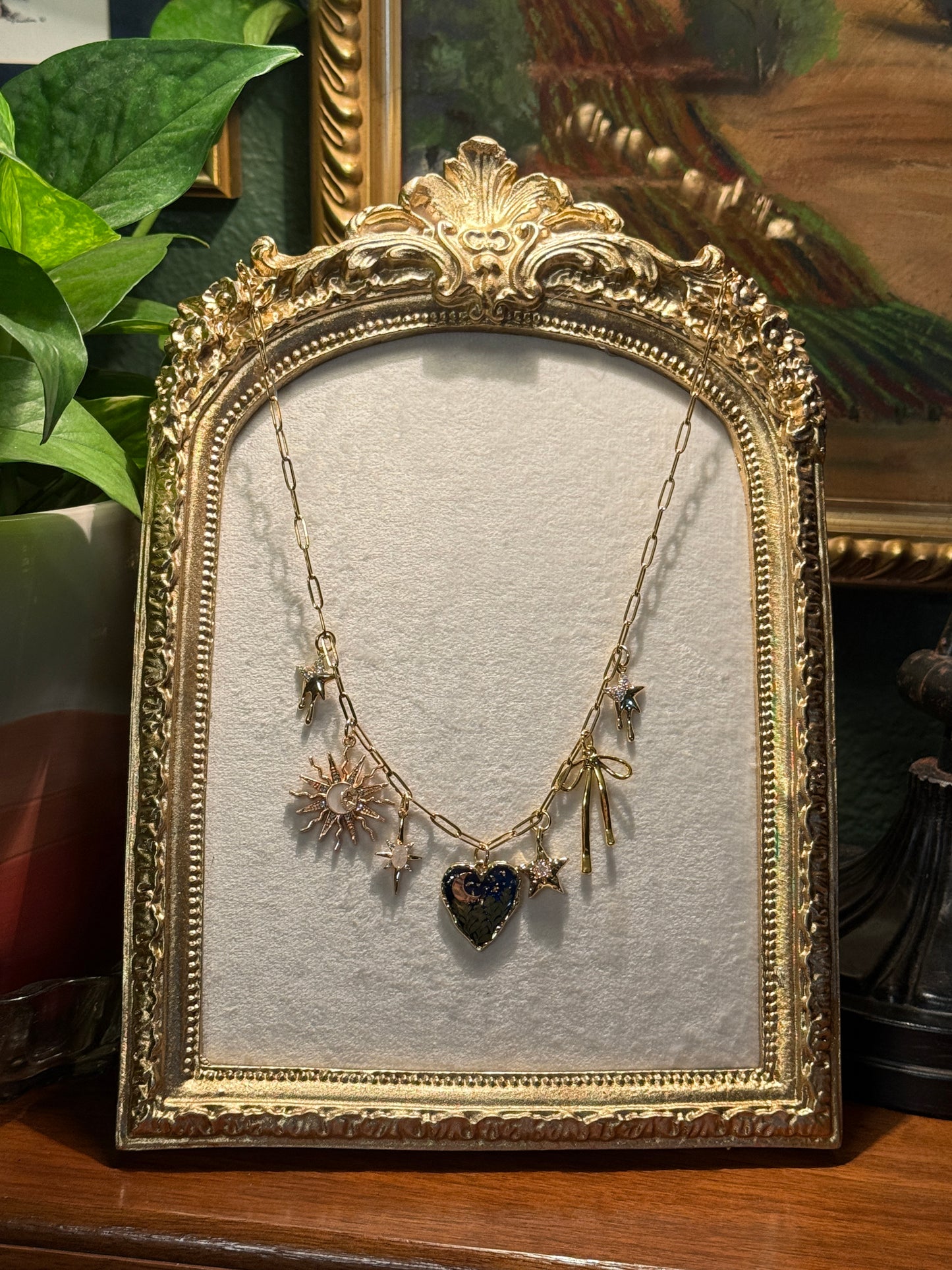 Love you to the moon and back charm necklace