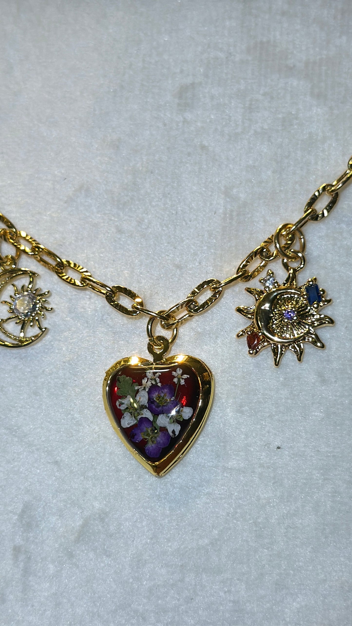 Cherry cola Allysum locket  charm necklace #2