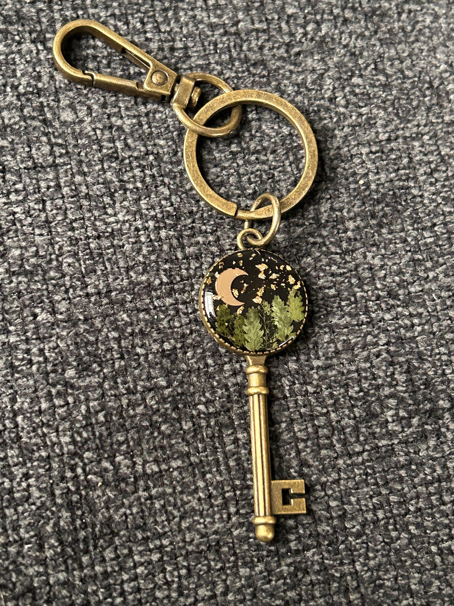 Forest night skeleton keychain