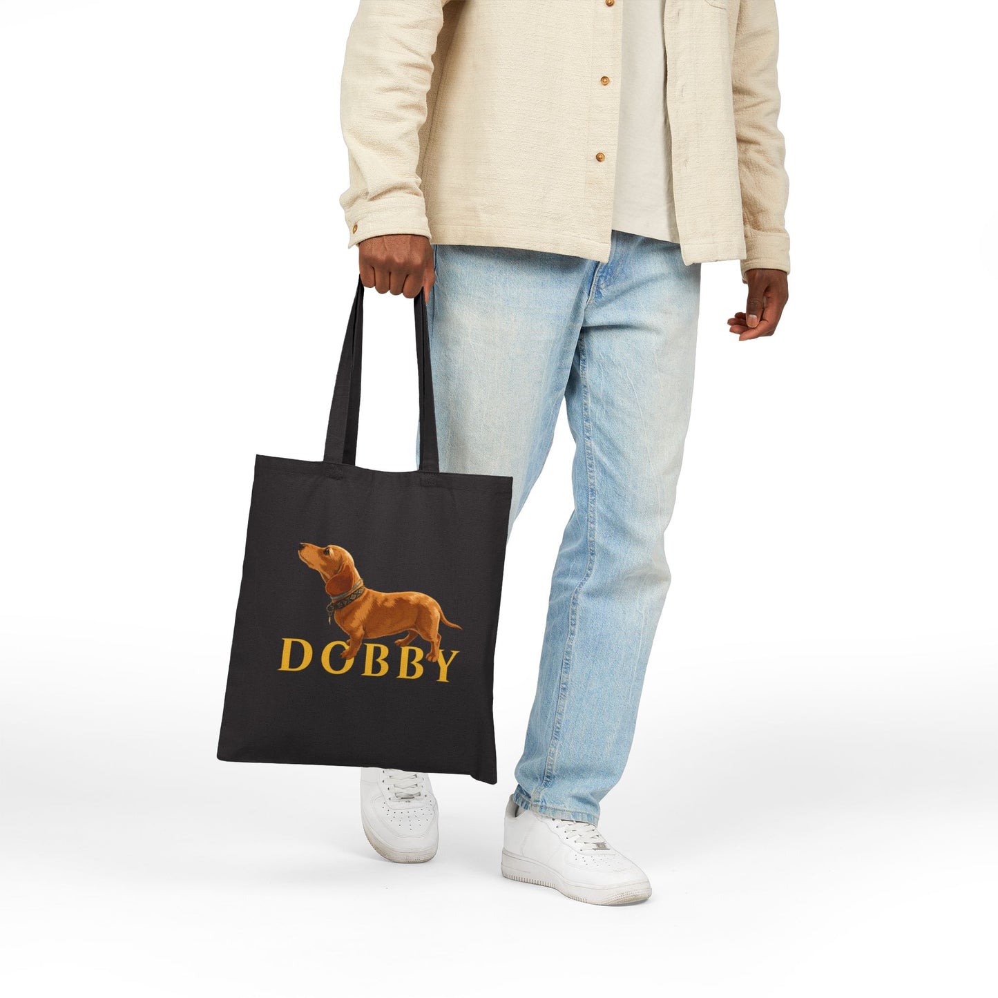 Dobby Sausage Dog Canvas Tote