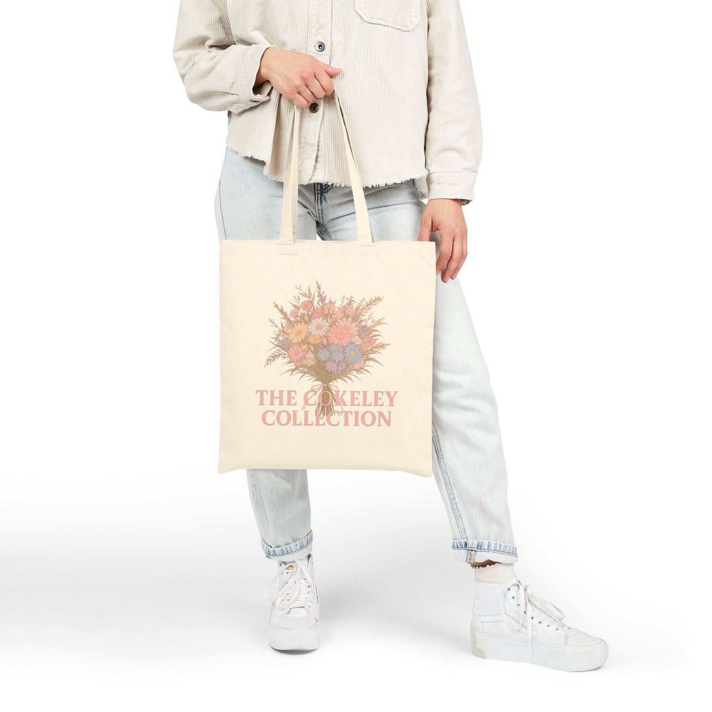 Vintage Floral Bouquet Tote Bag | Pastel Flowers, The Onkeley Collection