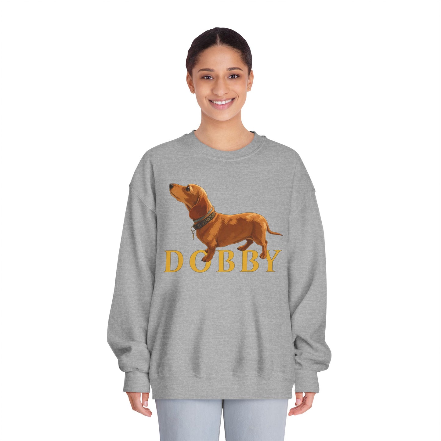 Dobby Crewneck Sweatshirt | Sausage Dog Graphic