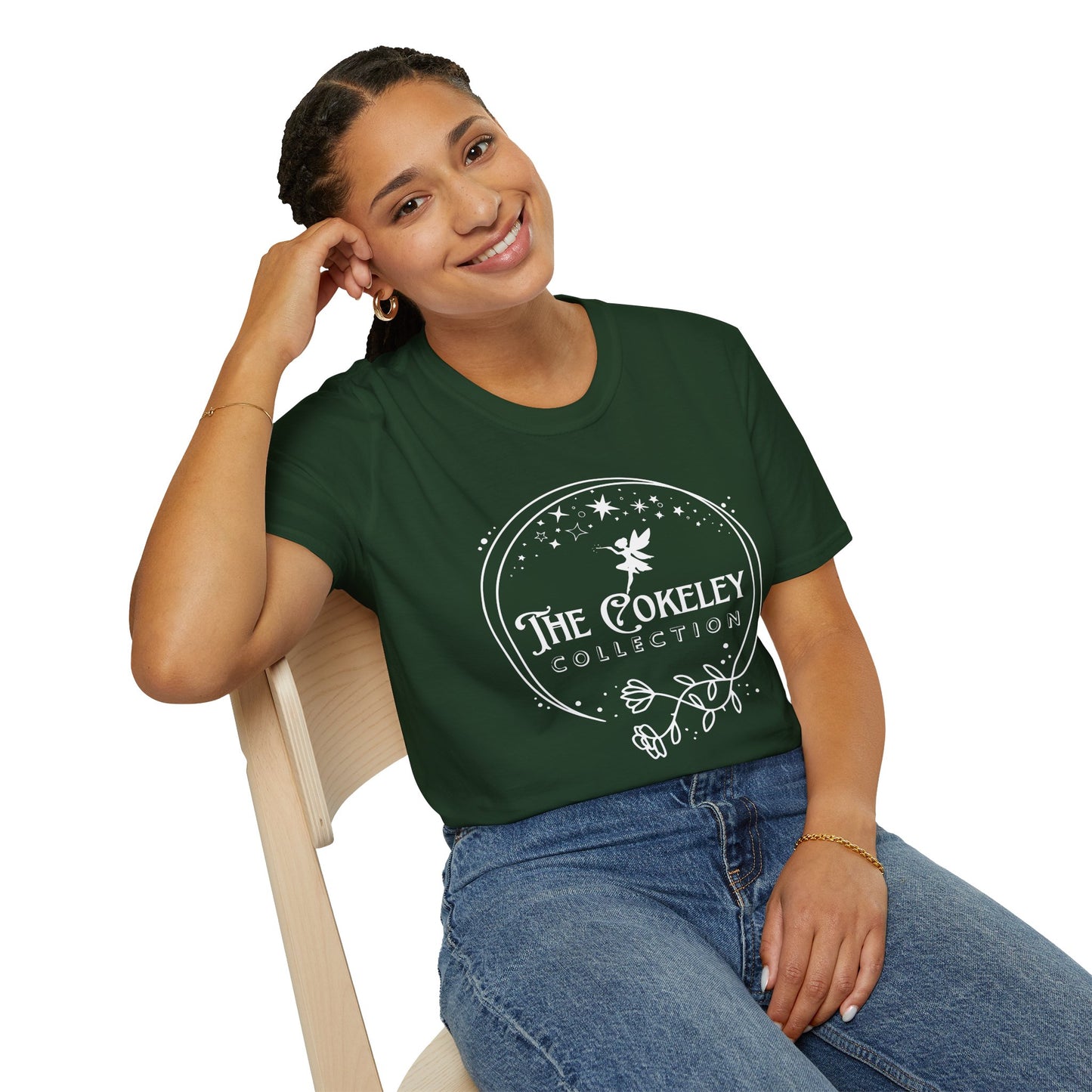 The Cokeley Collection T-Shirt | Fairy Logo, Starry Circle Design