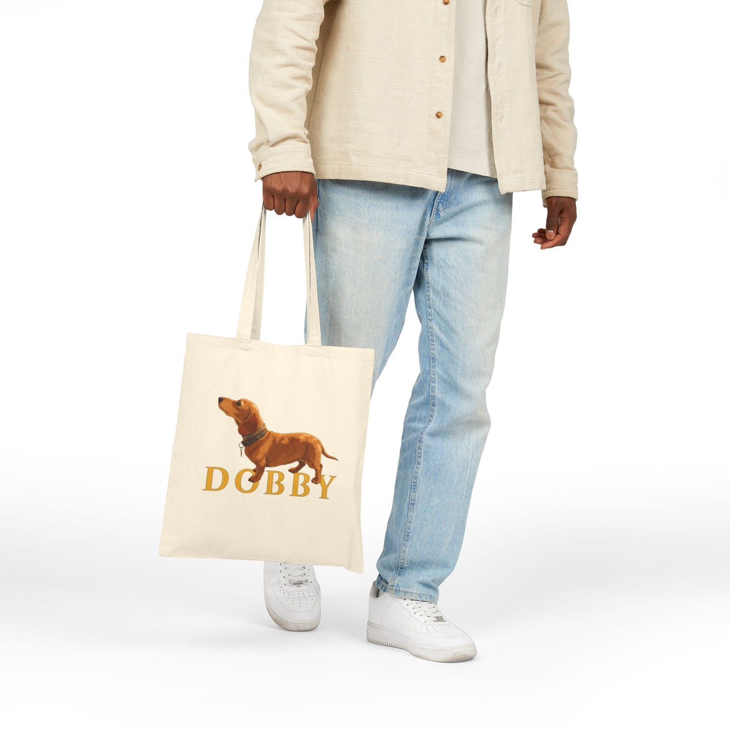 Dobby Sausage Dog Canvas Tote