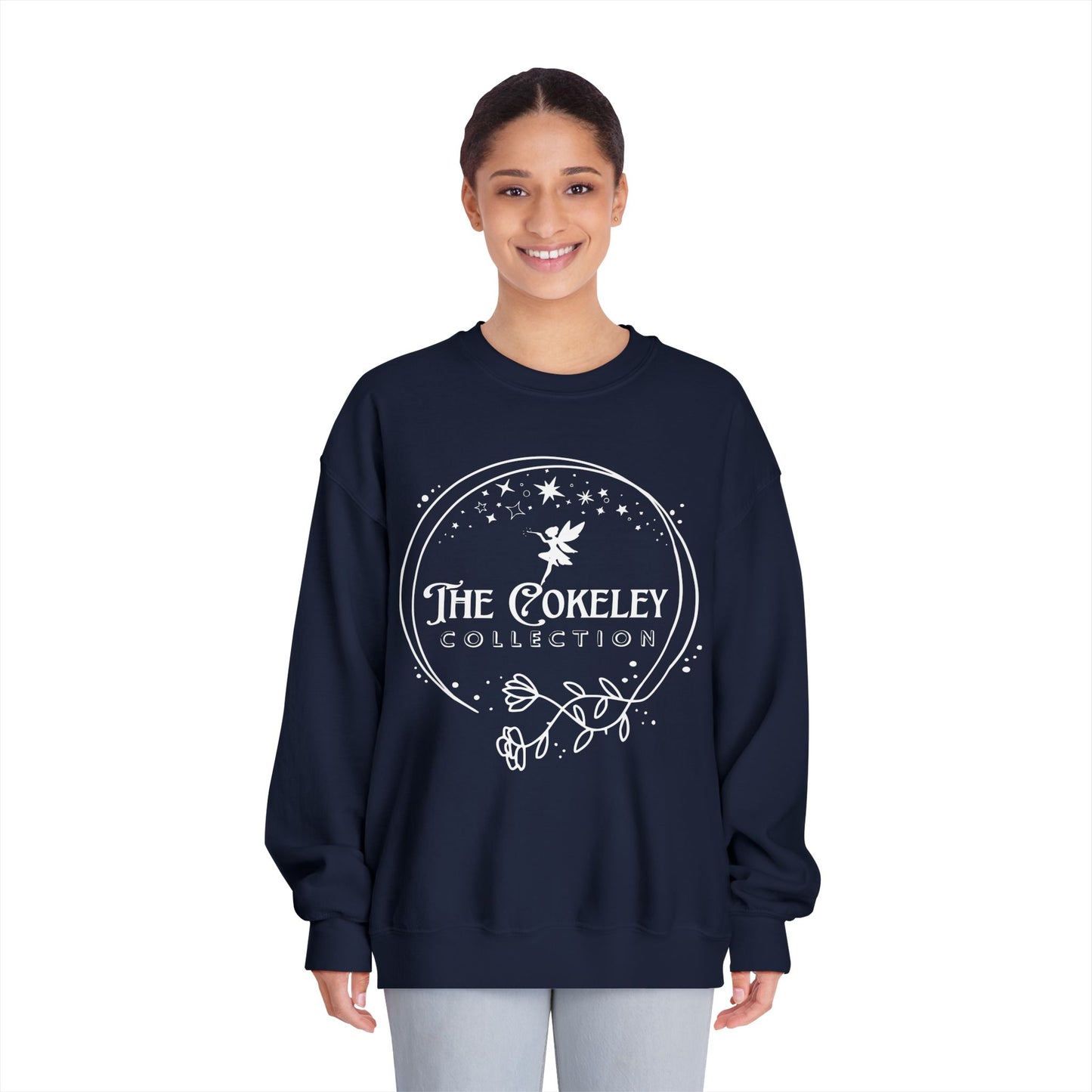 The Cokely Collection logo Crewneck Sweatshirt | Botanical Circle Design