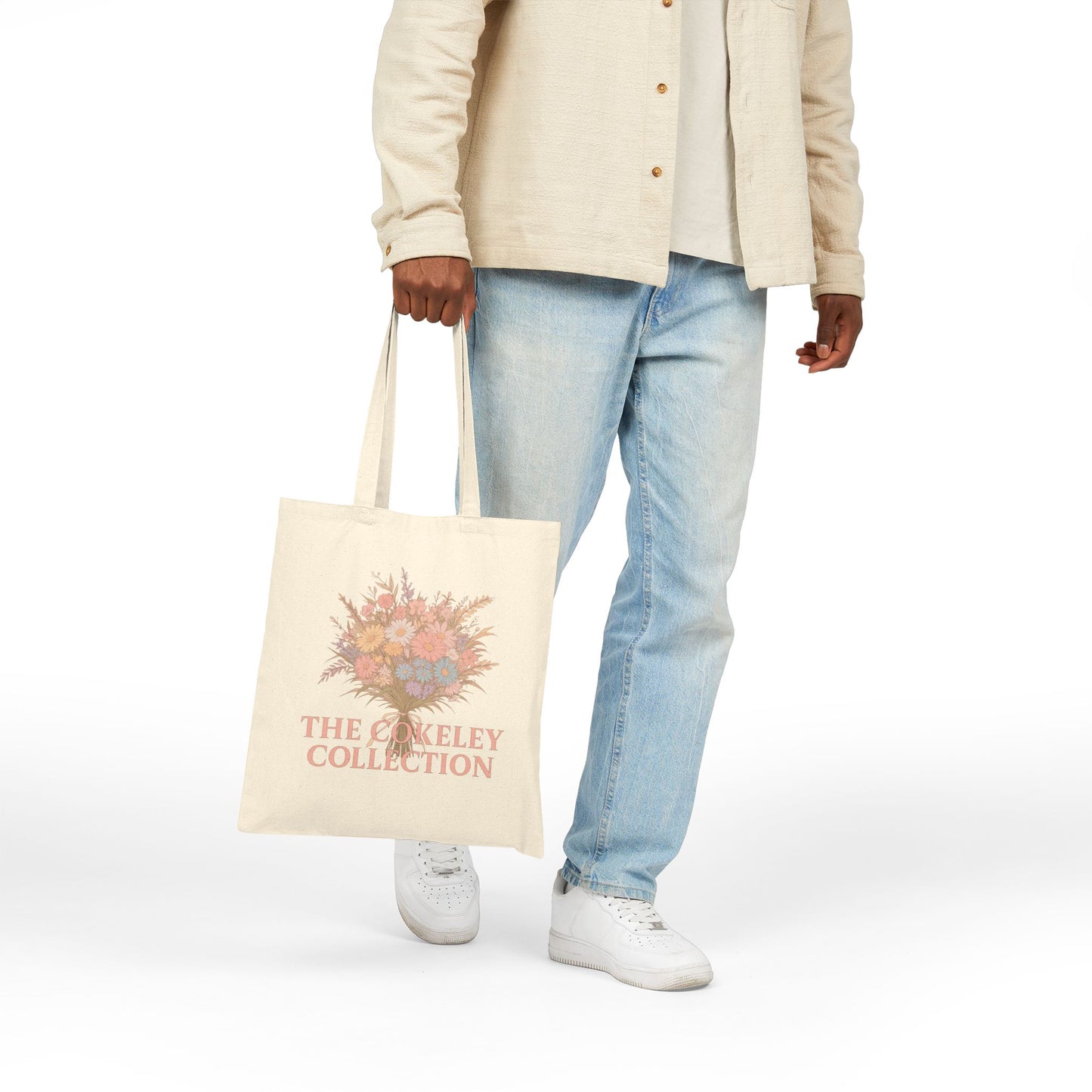 Vintage Floral Bouquet Tote Bag | Pastel Flowers, The Onkeley Collection