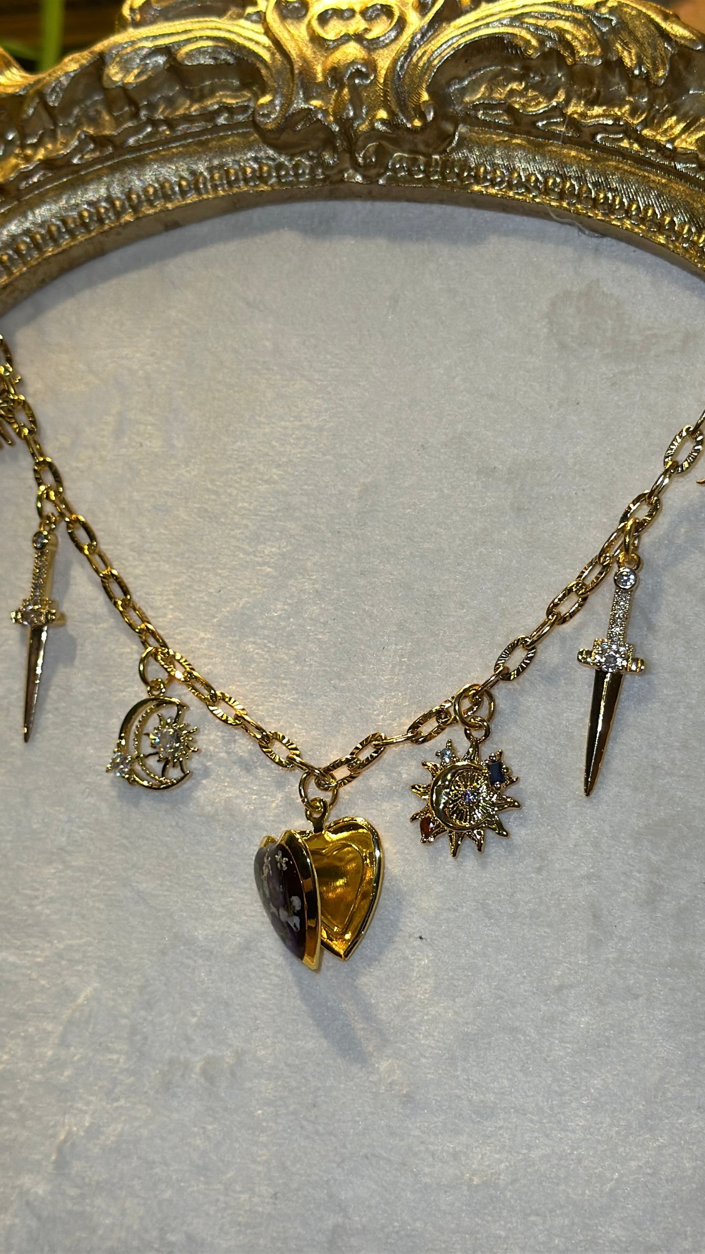 Cherry cola Allysum locket  charm necklace #2