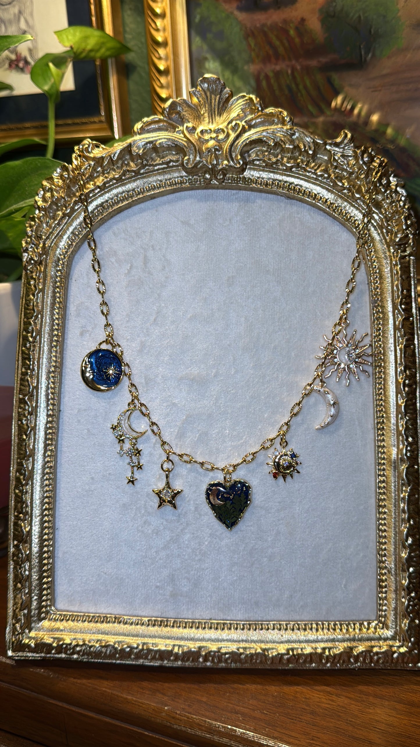 Love you to the moon and back charm necklace