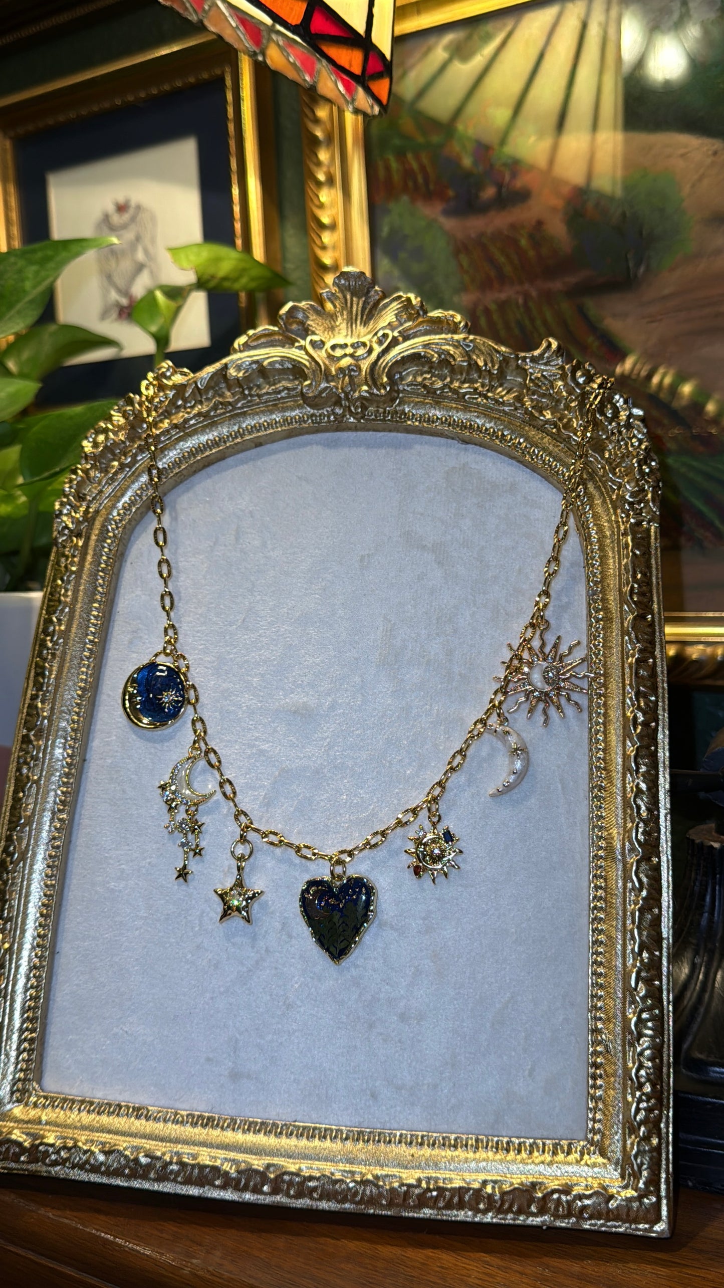 Love you to the moon and back charm necklace