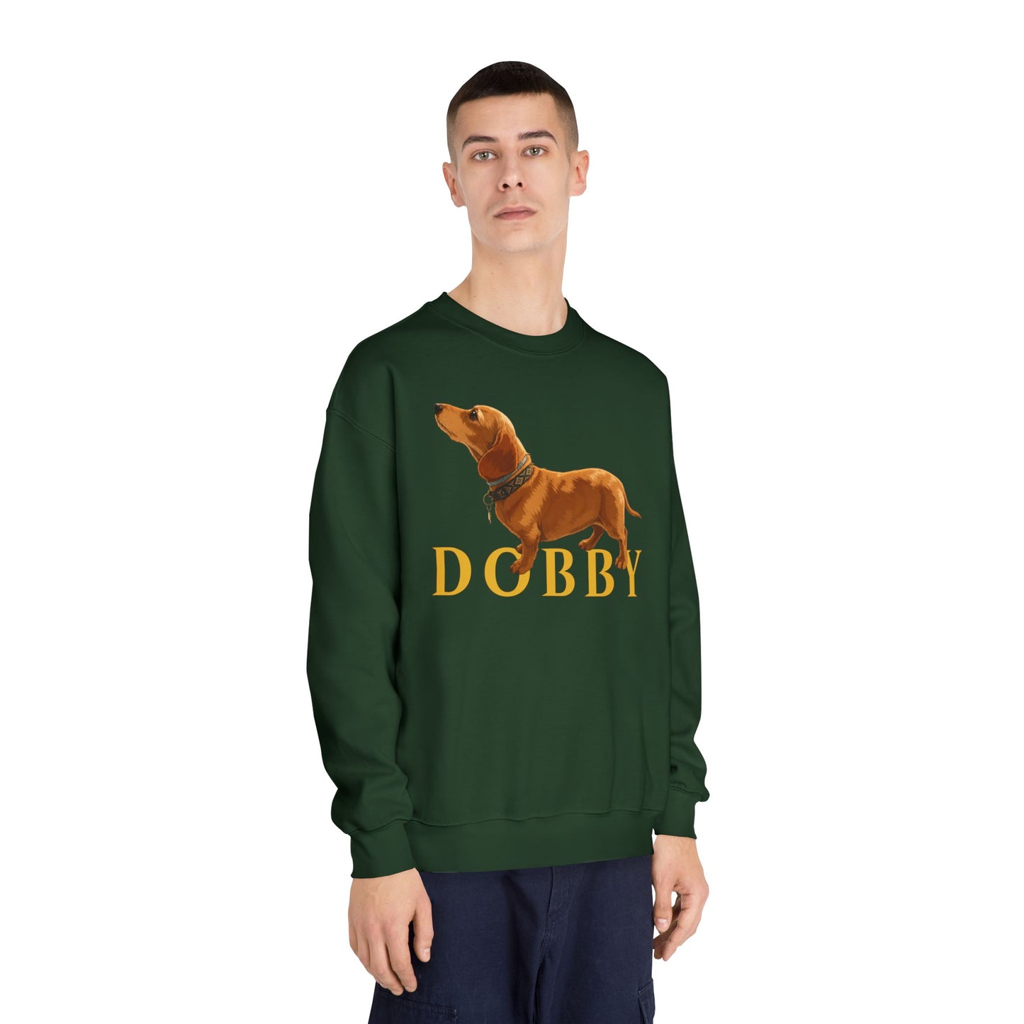 Dobby Crewneck Sweatshirt | Sausage Dog Graphic