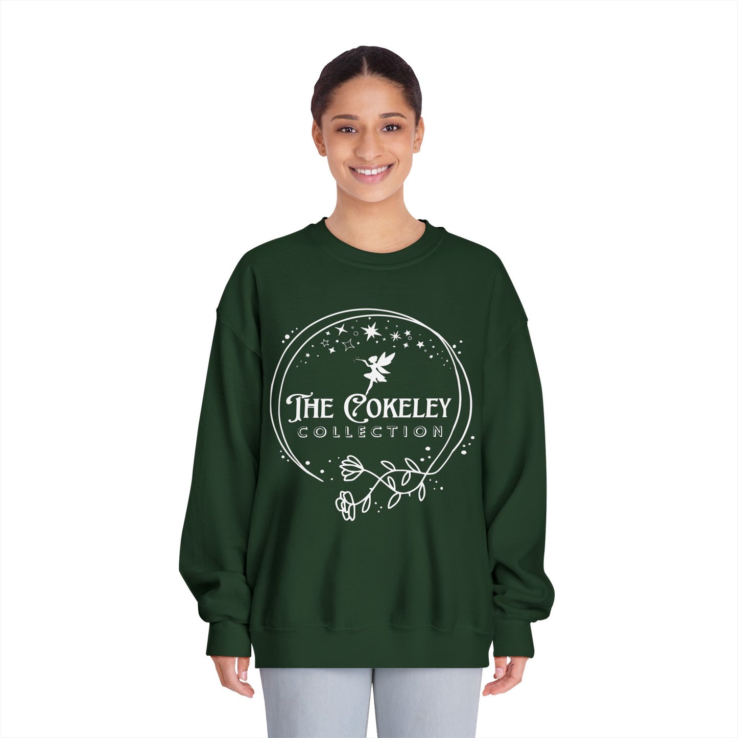 The Cokely Collection logo Crewneck Sweatshirt | Botanical Circle Design