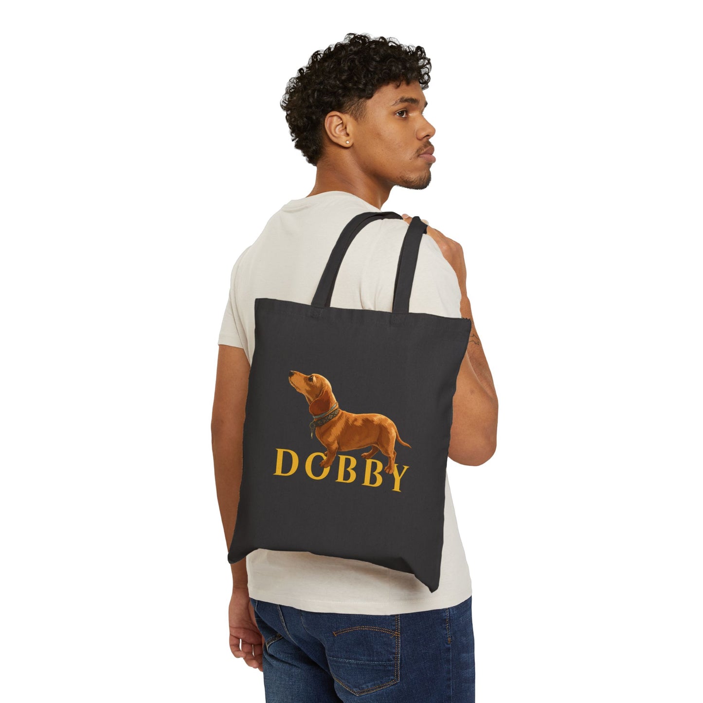 Dobby Sausage Dog Canvas Tote