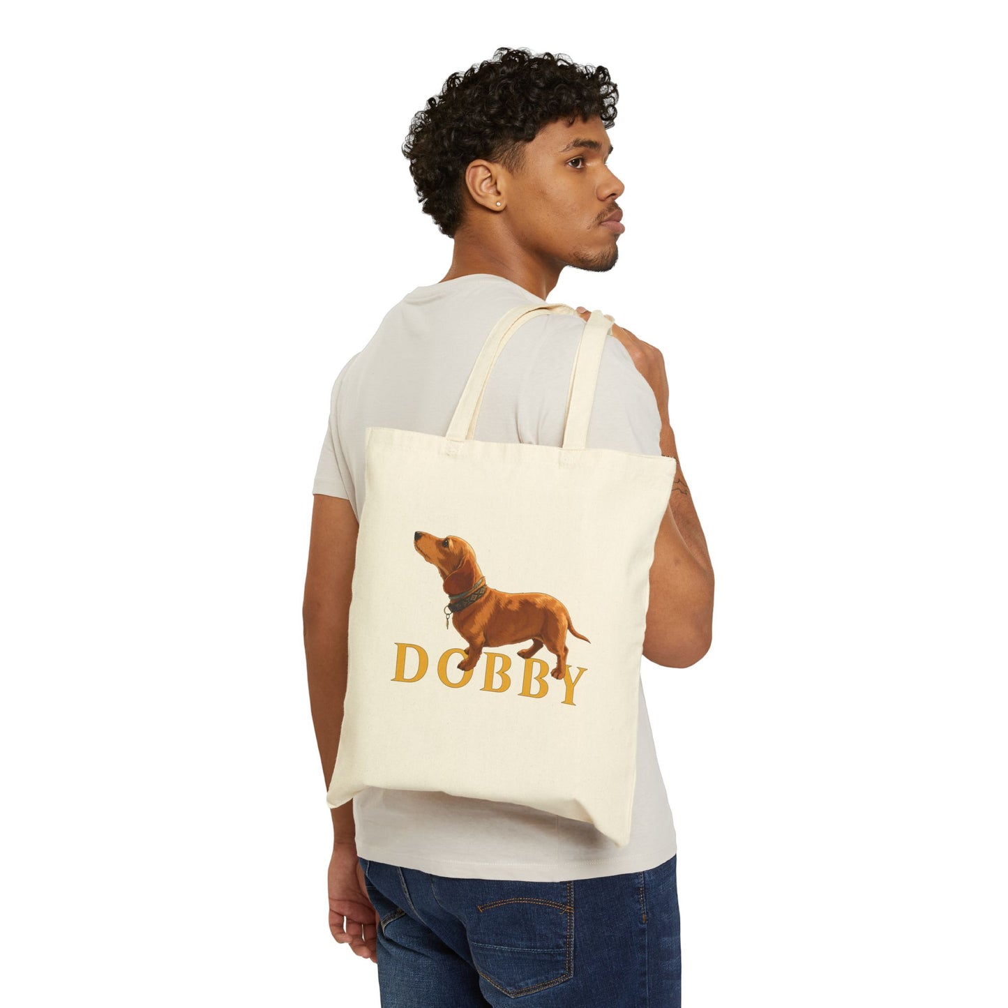 Dobby Sausage Dog Canvas Tote