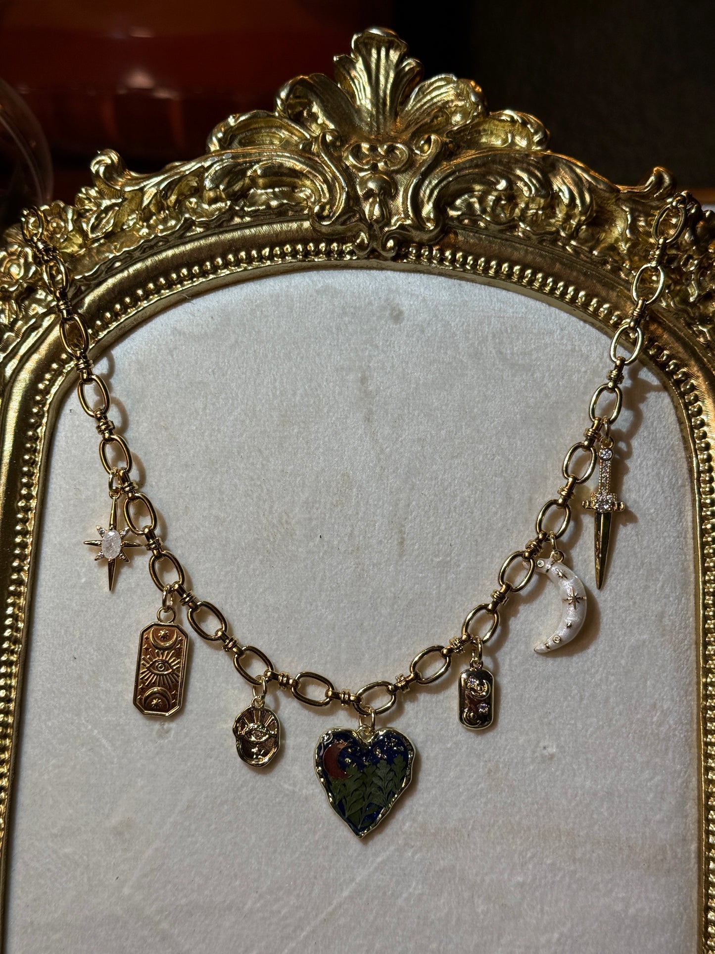 Love you to the moon and back charm necklace