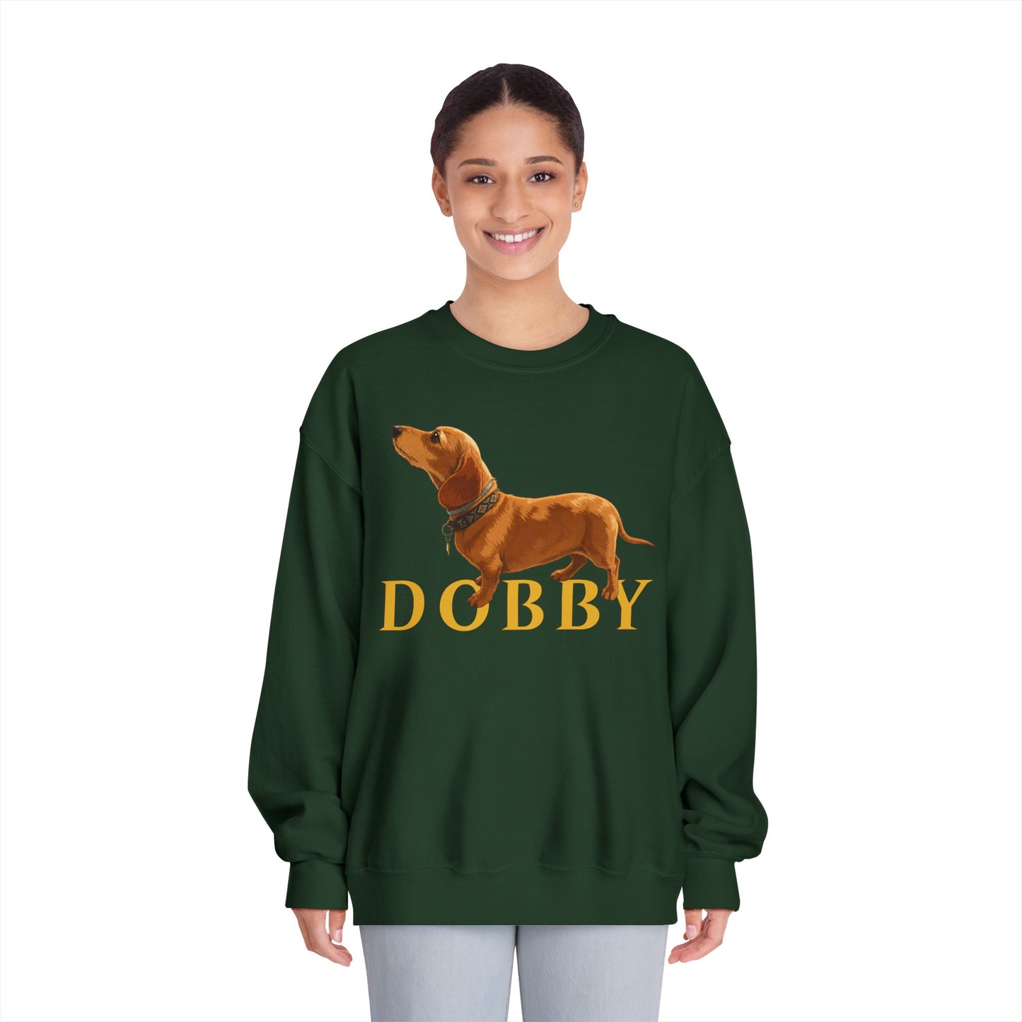 Dobby Crewneck Sweatshirt | Sausage Dog Graphic