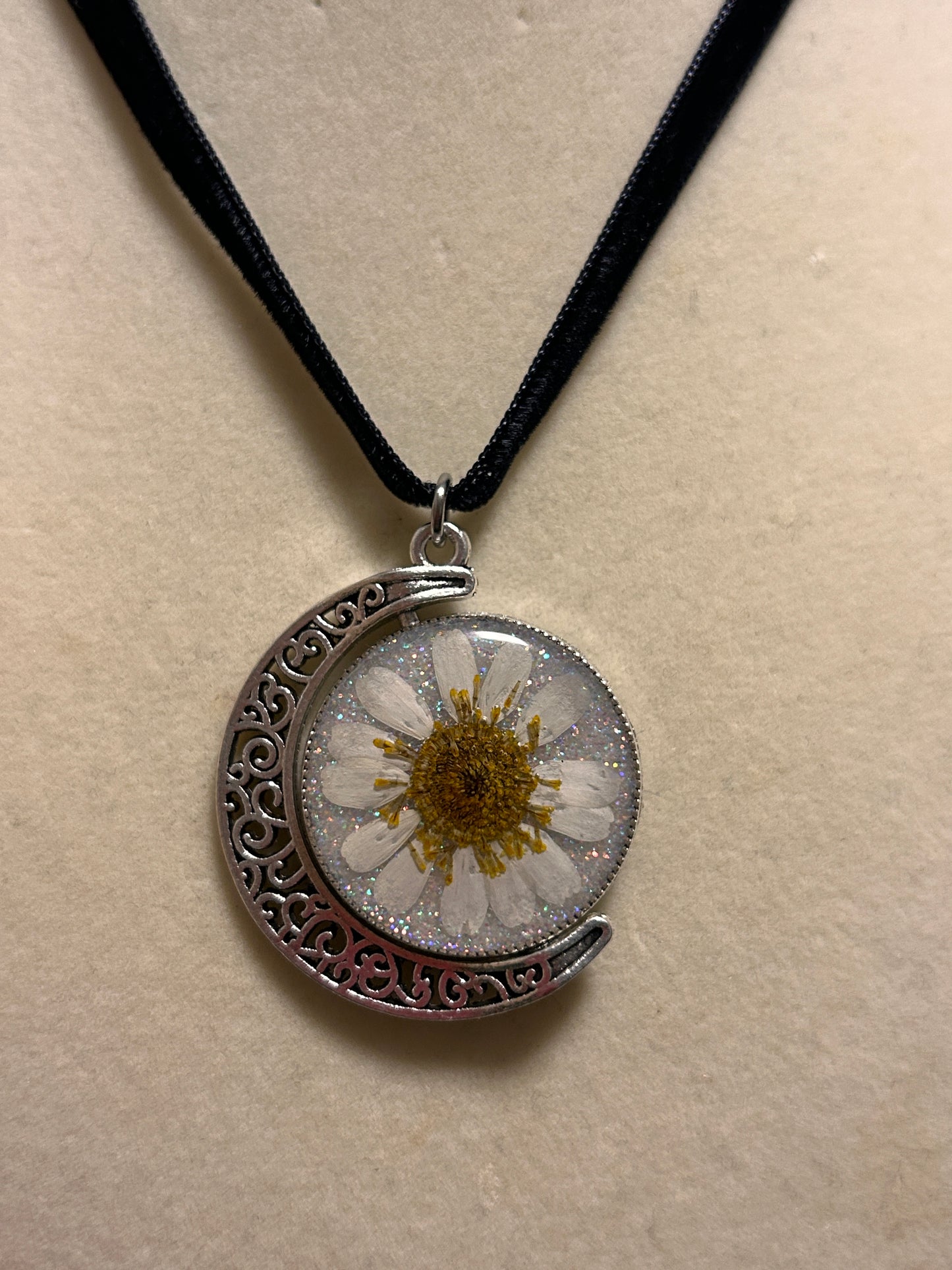 Night & sun reversiable choker (silver)