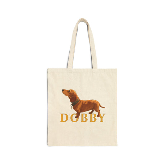 Dobby Sausage Dog Canvas Tote