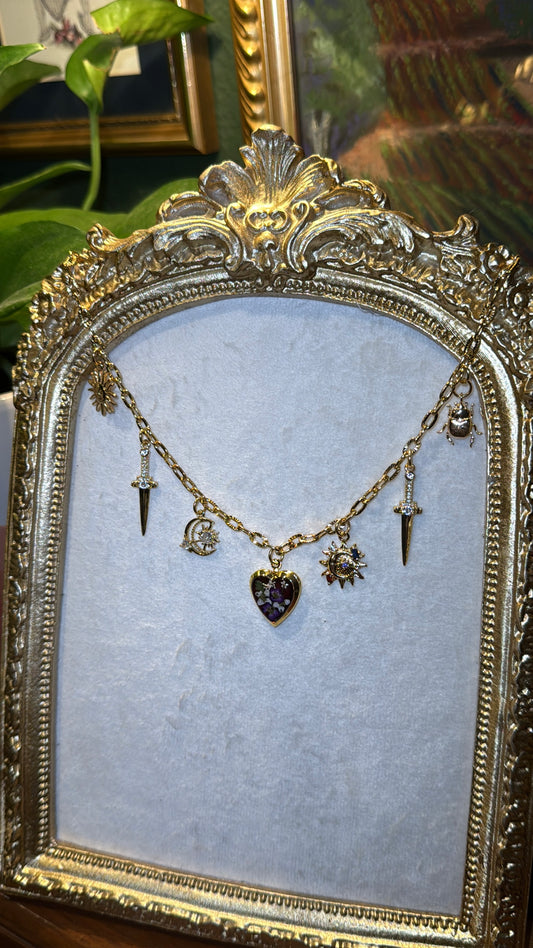 Cherry cola Allysum locket  charm necklace #2