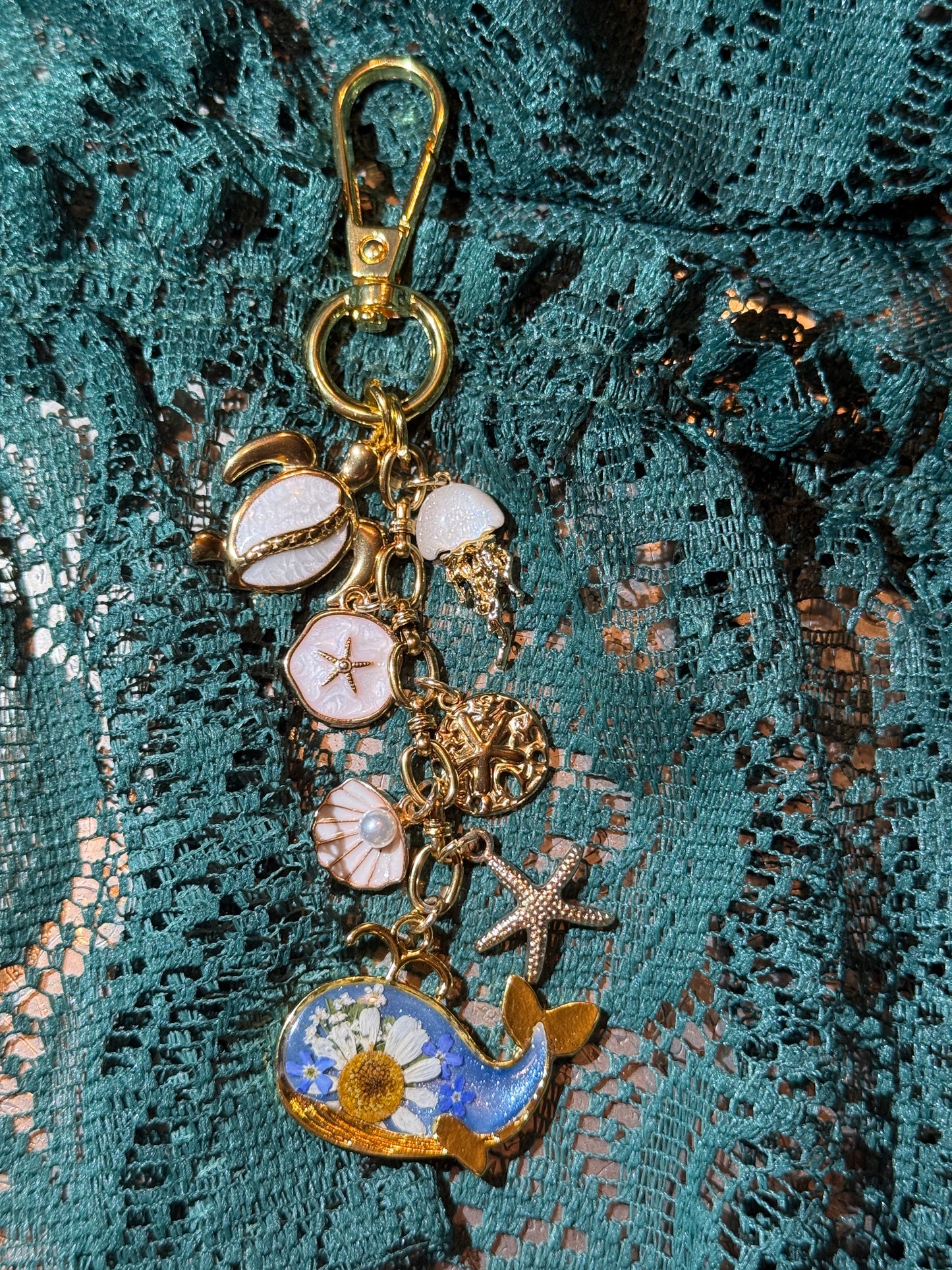 Whale bag charm