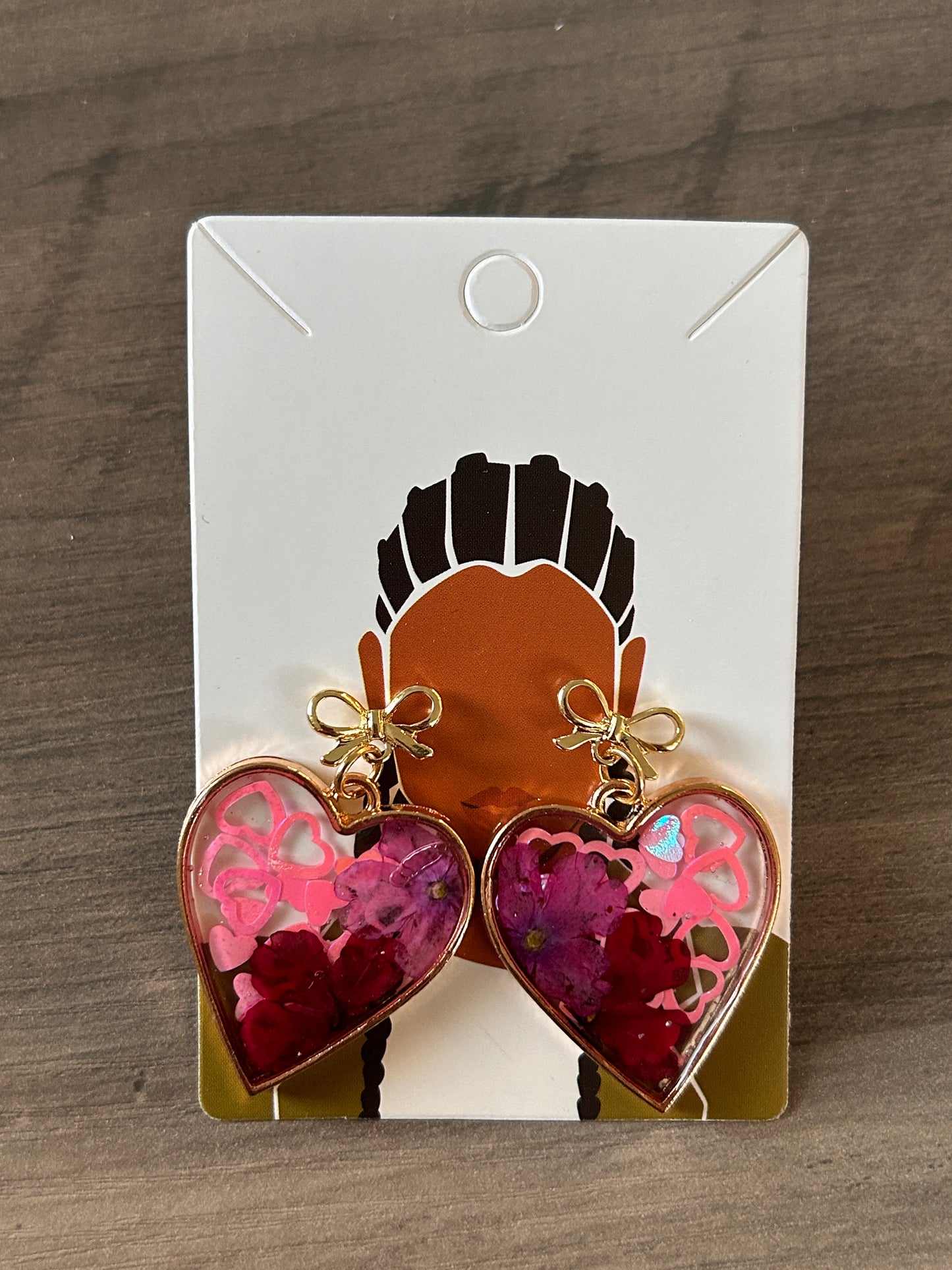 Heart valentines earrings