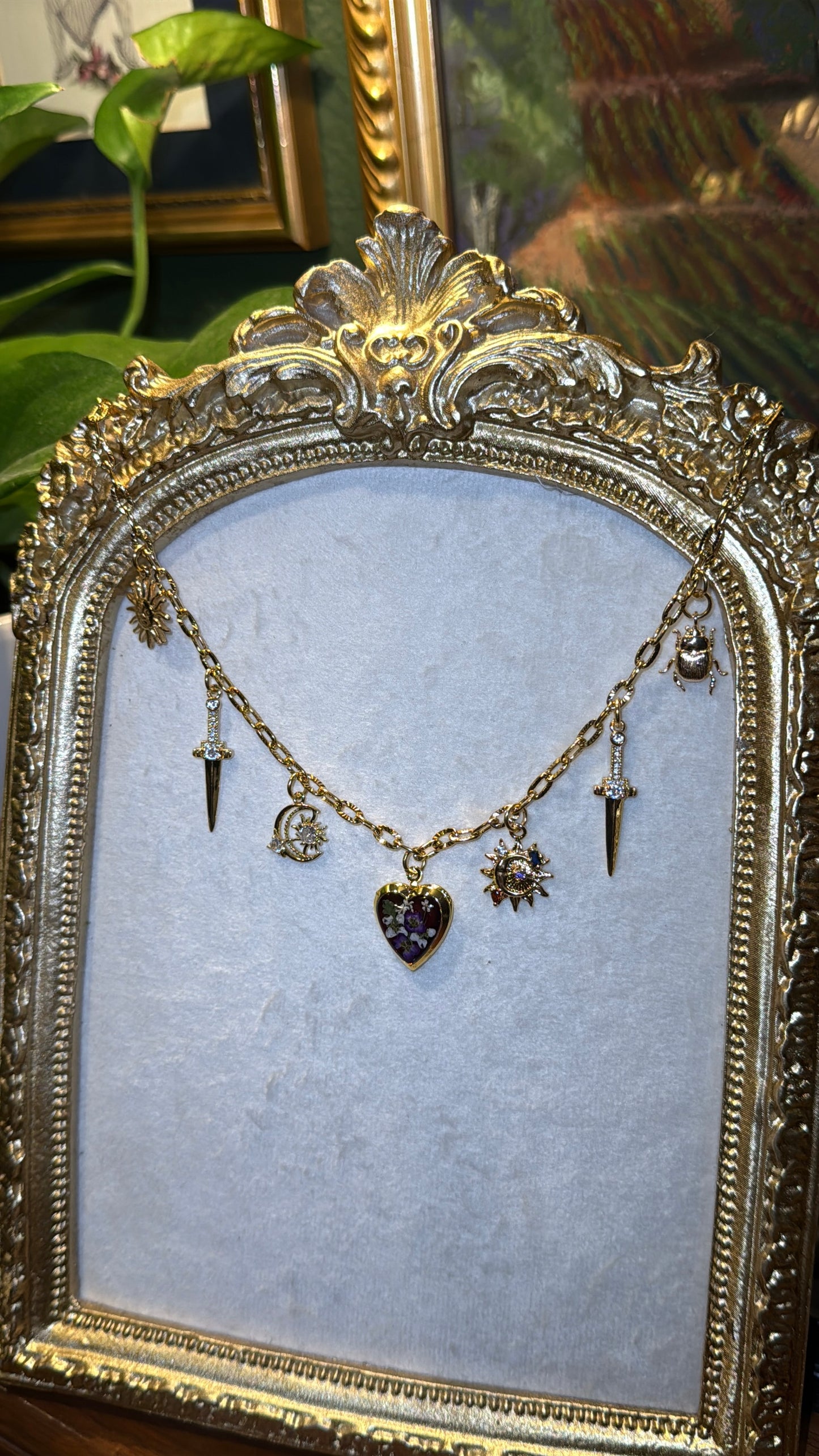 Cherry cola Allysum locket  charm necklace #2