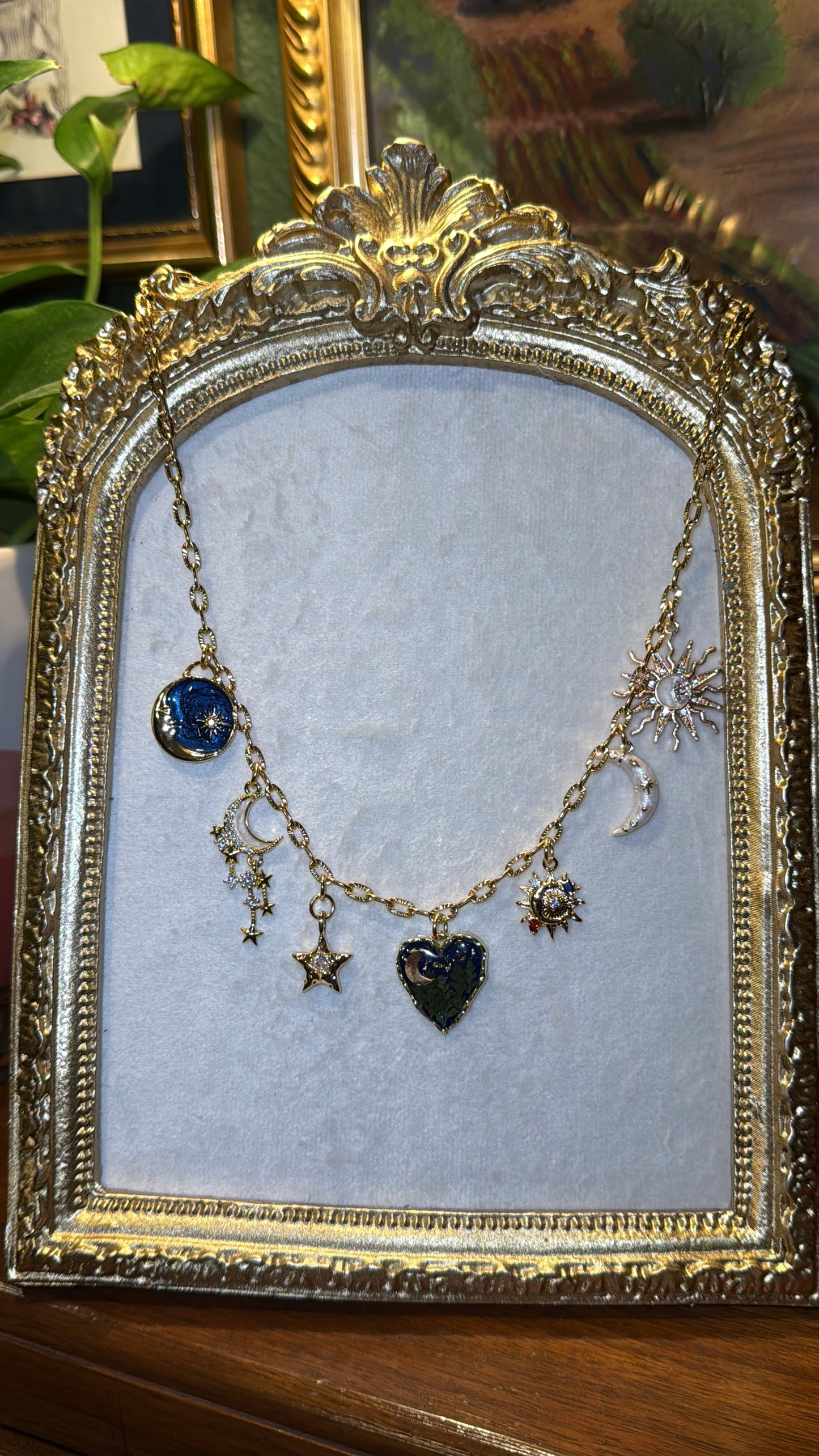 Love you to the moon and back charm necklace