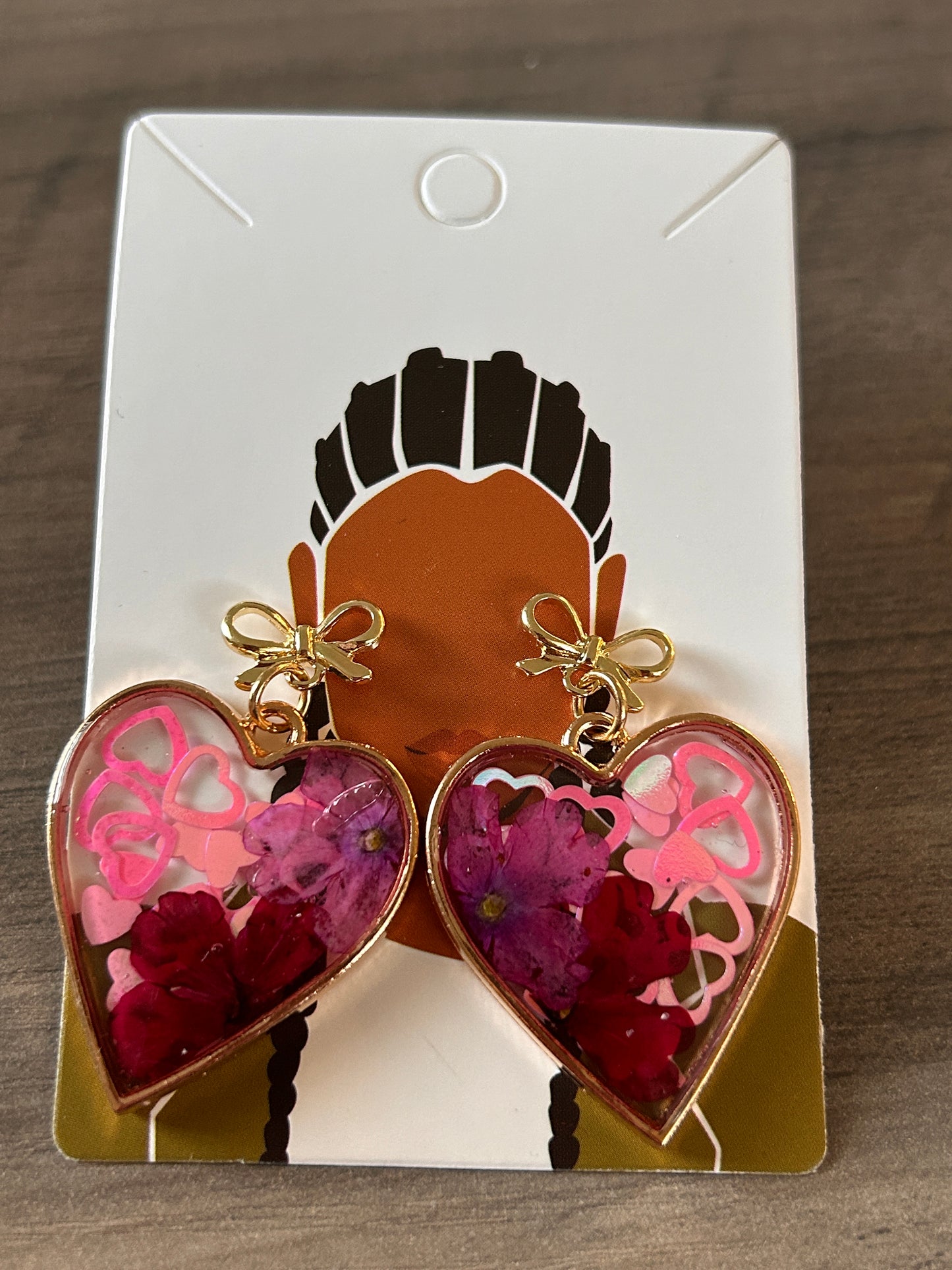 Heart valentines earrings