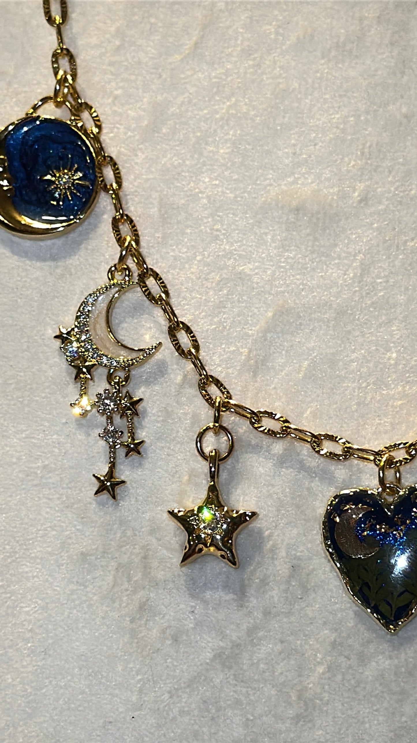 Love you to the moon and back charm necklace