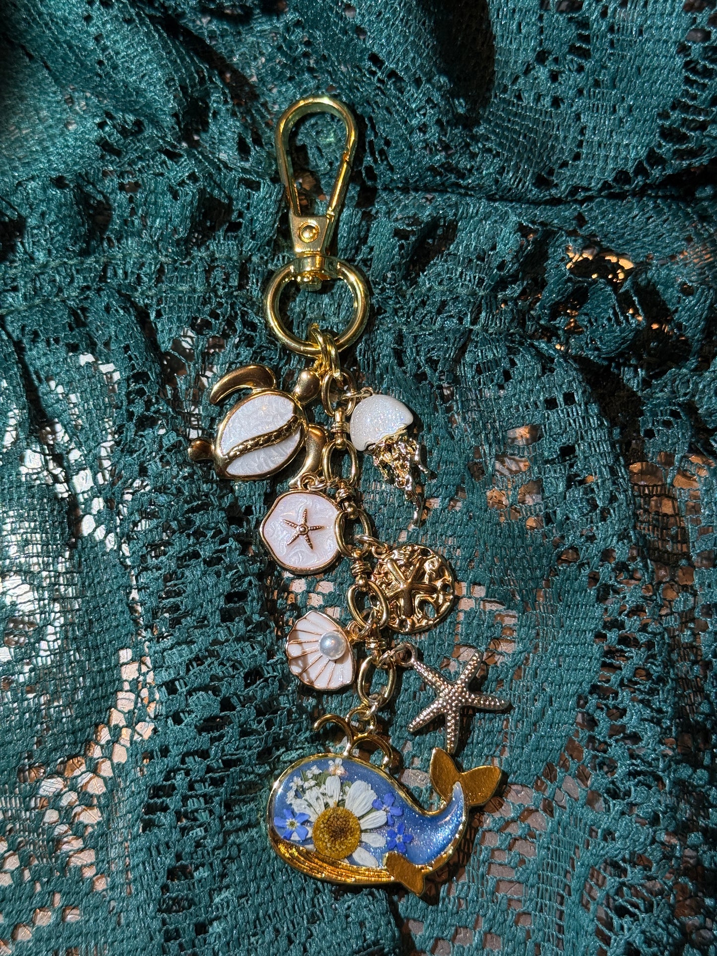Whale bag charm
