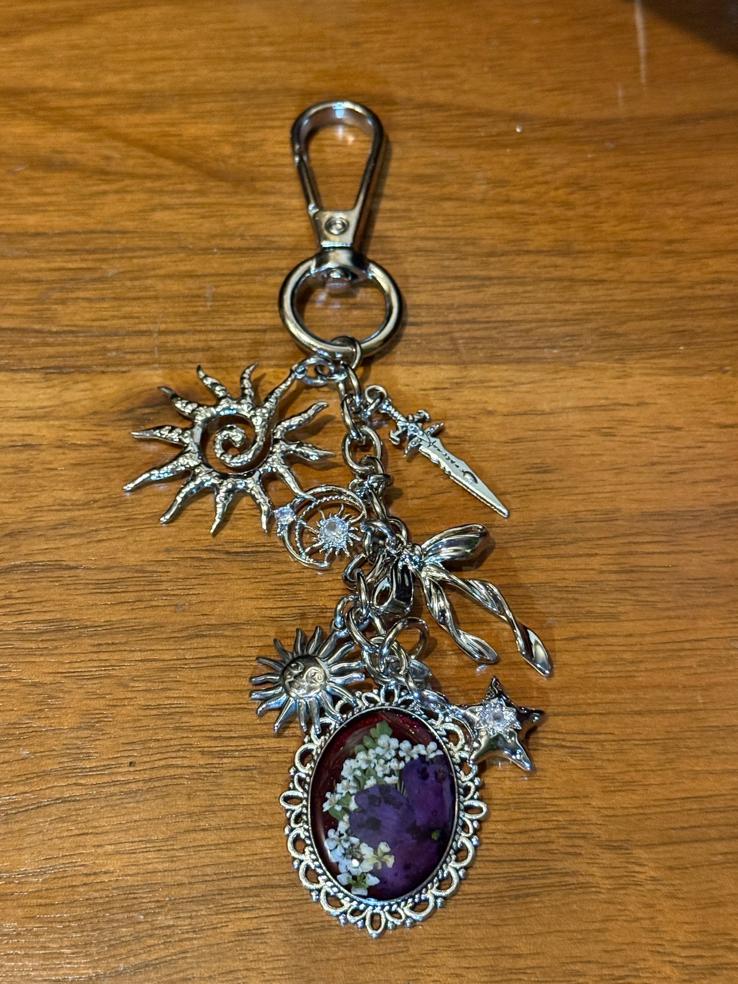 Silver bag charm (#5)