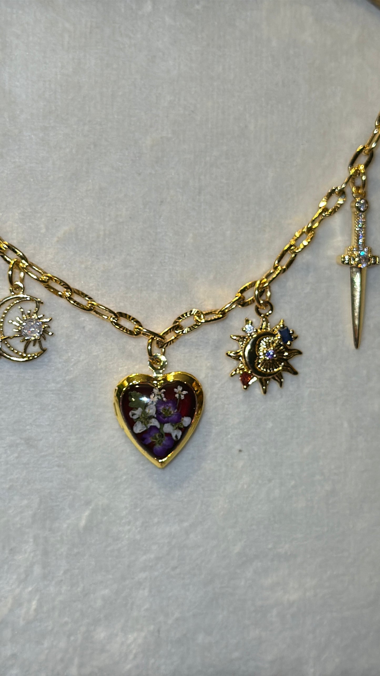 Cherry cola Allysum locket  charm necklace #2