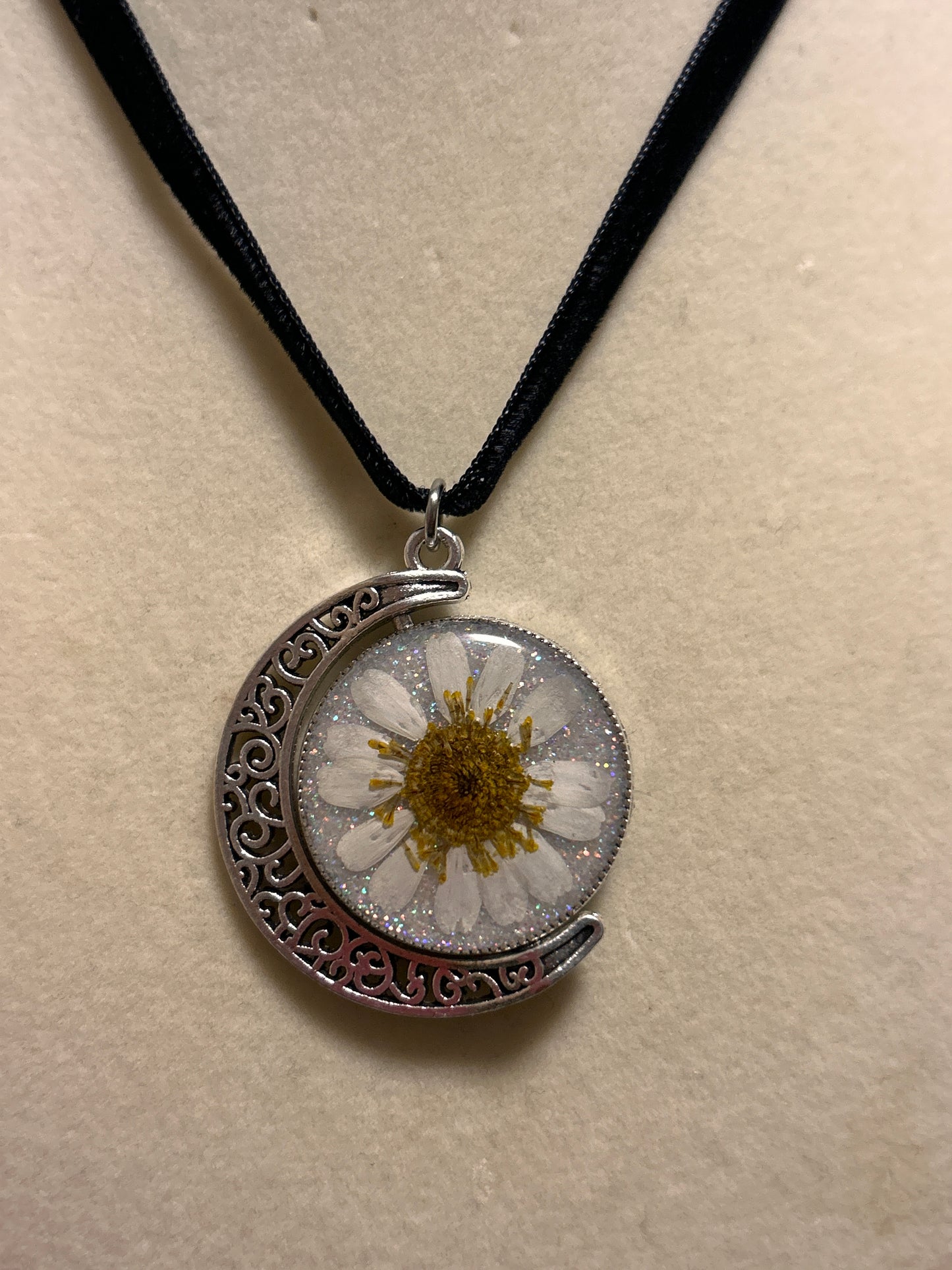 Night & sun reversiable choker (silver)