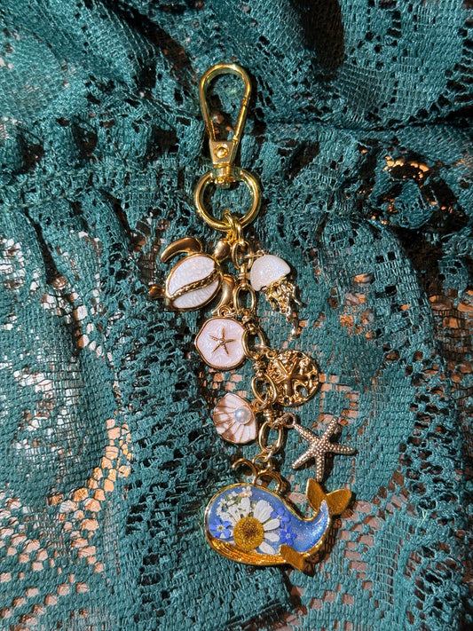 Whale bag charm