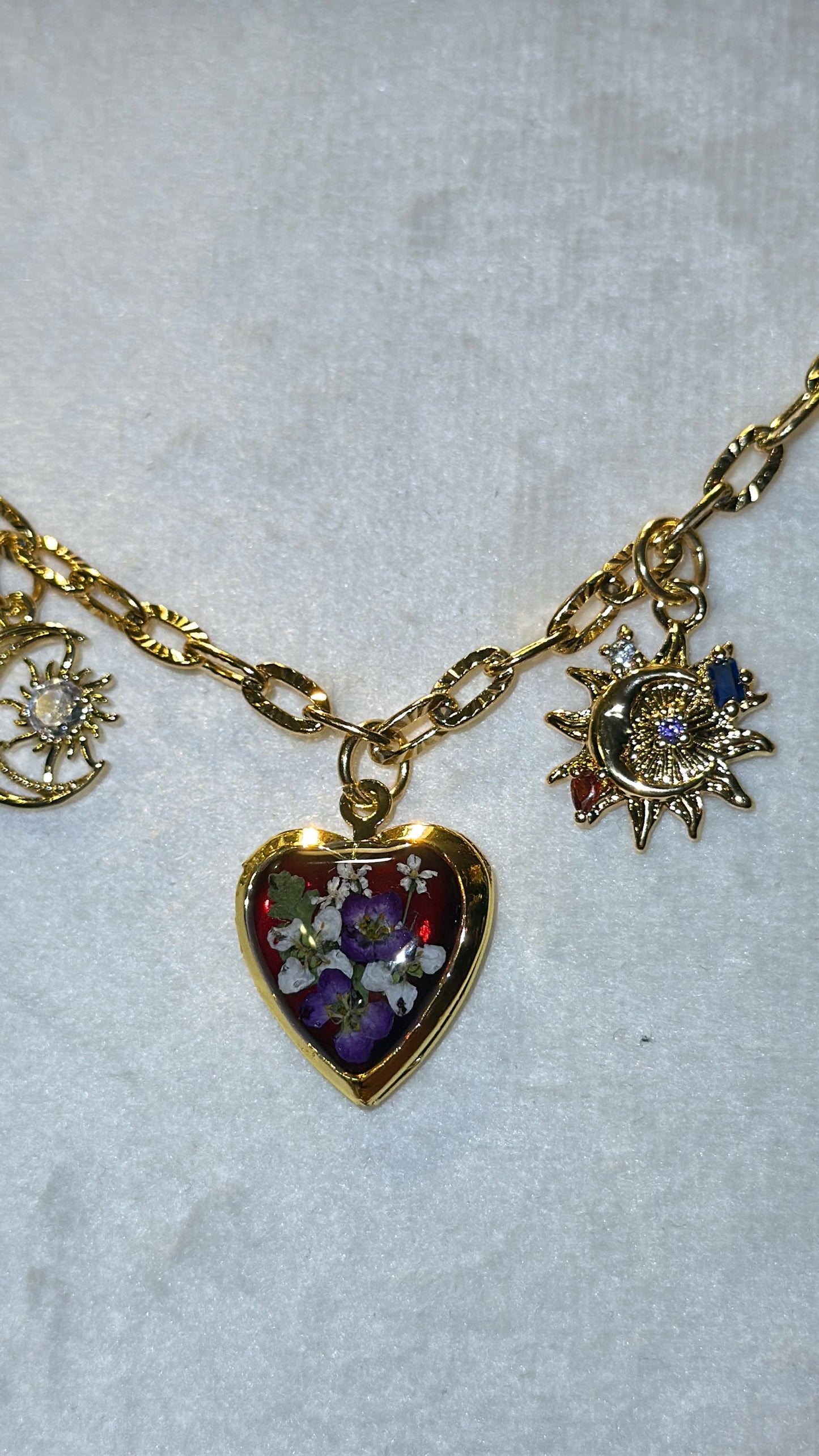 Cherry cola Allysum locket  charm necklace #2