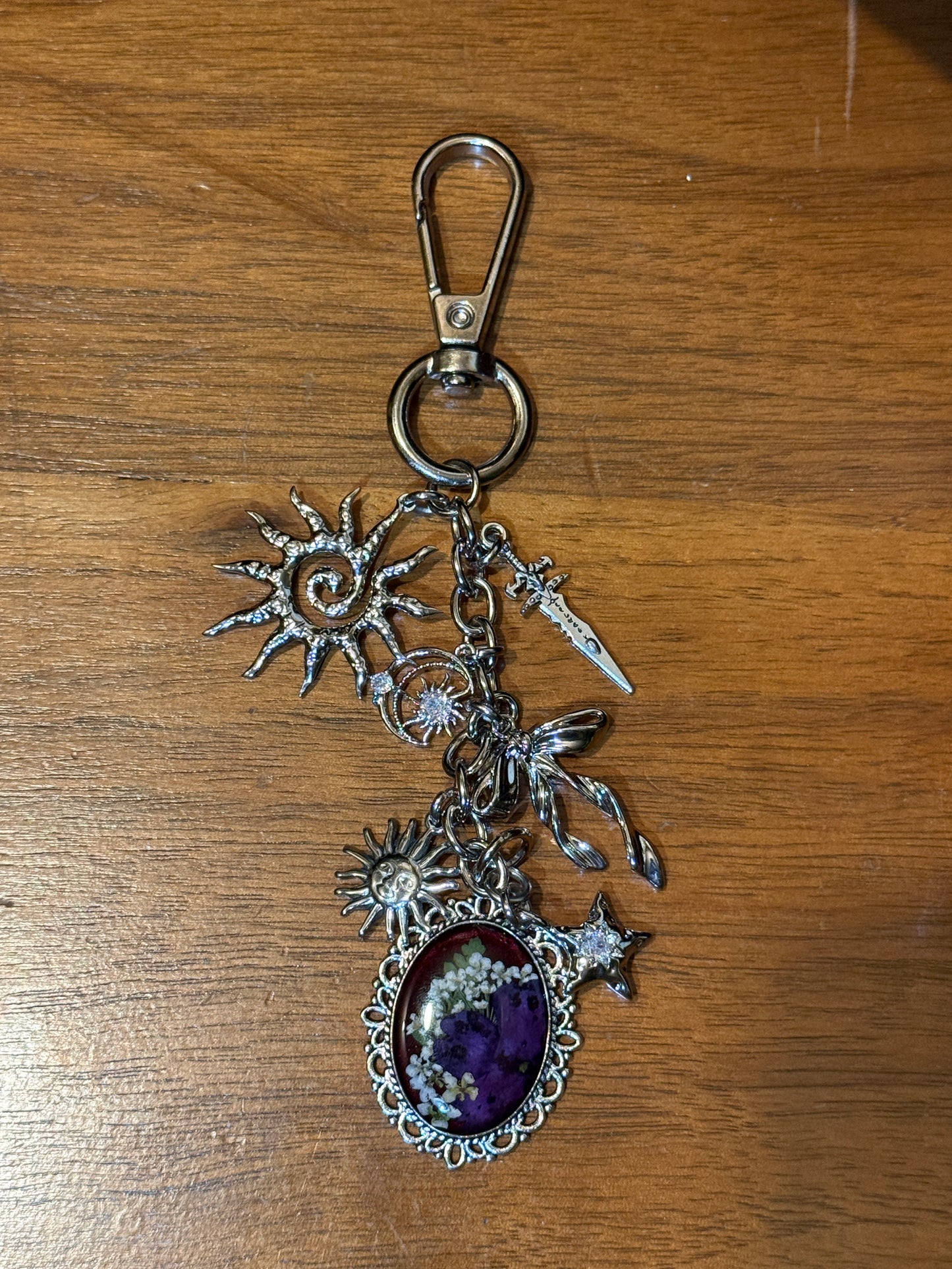 Silver bag charm (#5)