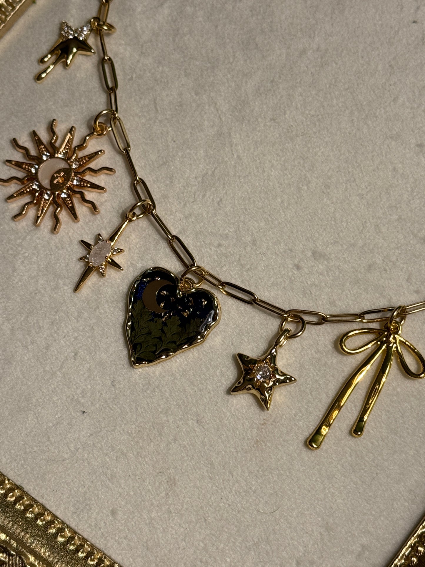 Love you to the moon and back charm necklace