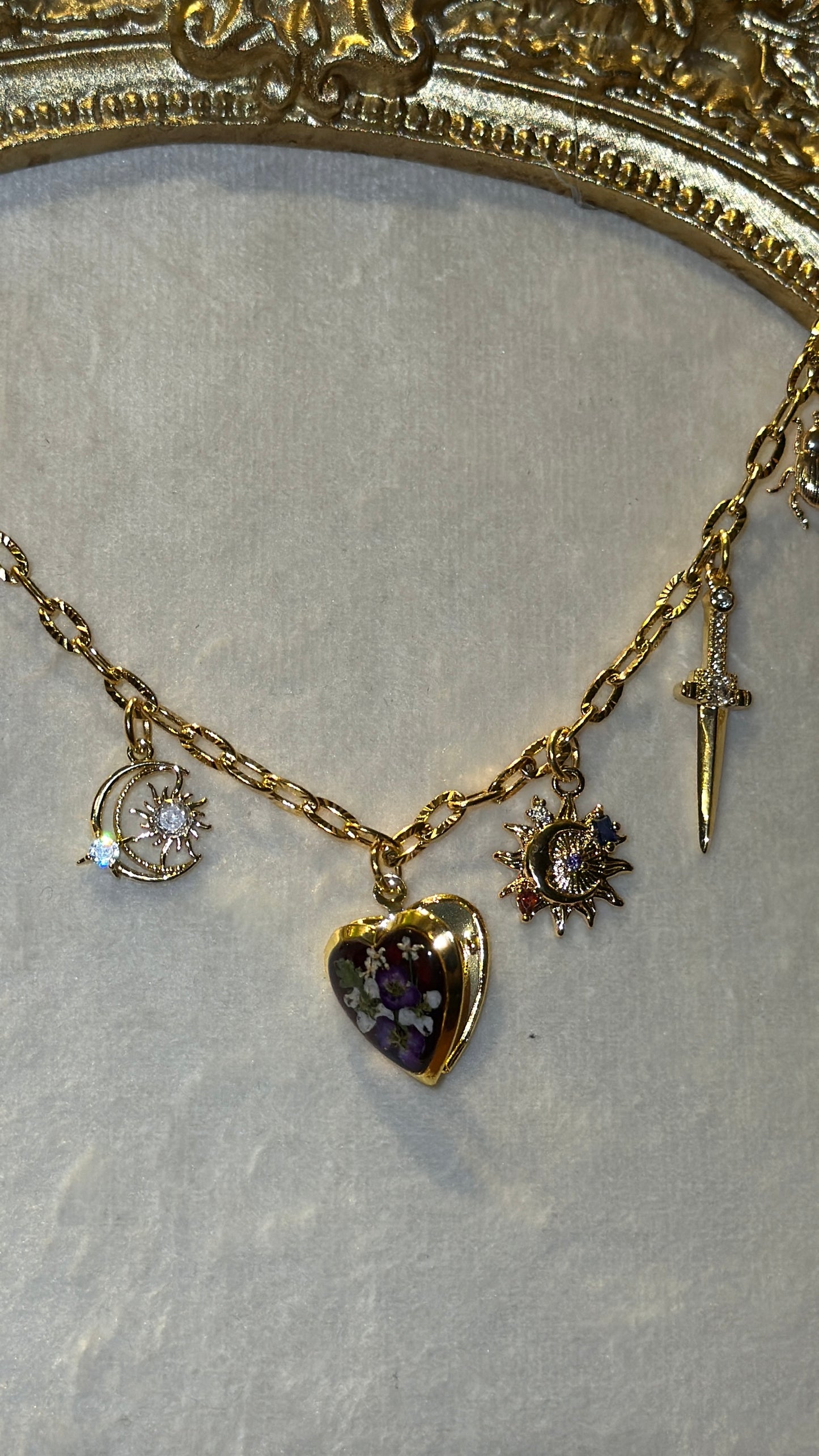 Cherry cola Allysum locket  charm necklace #2