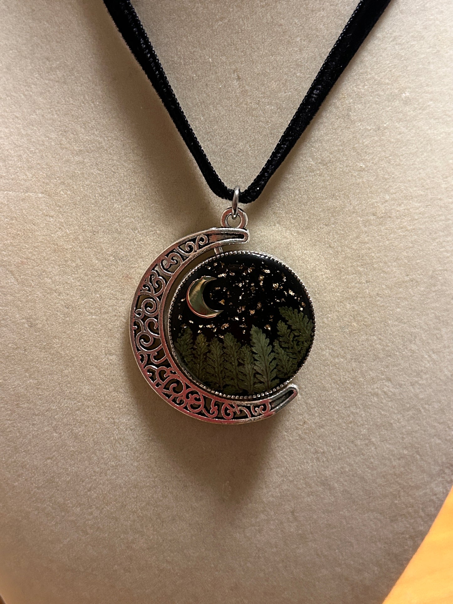 Night & sun reversiable choker (silver)