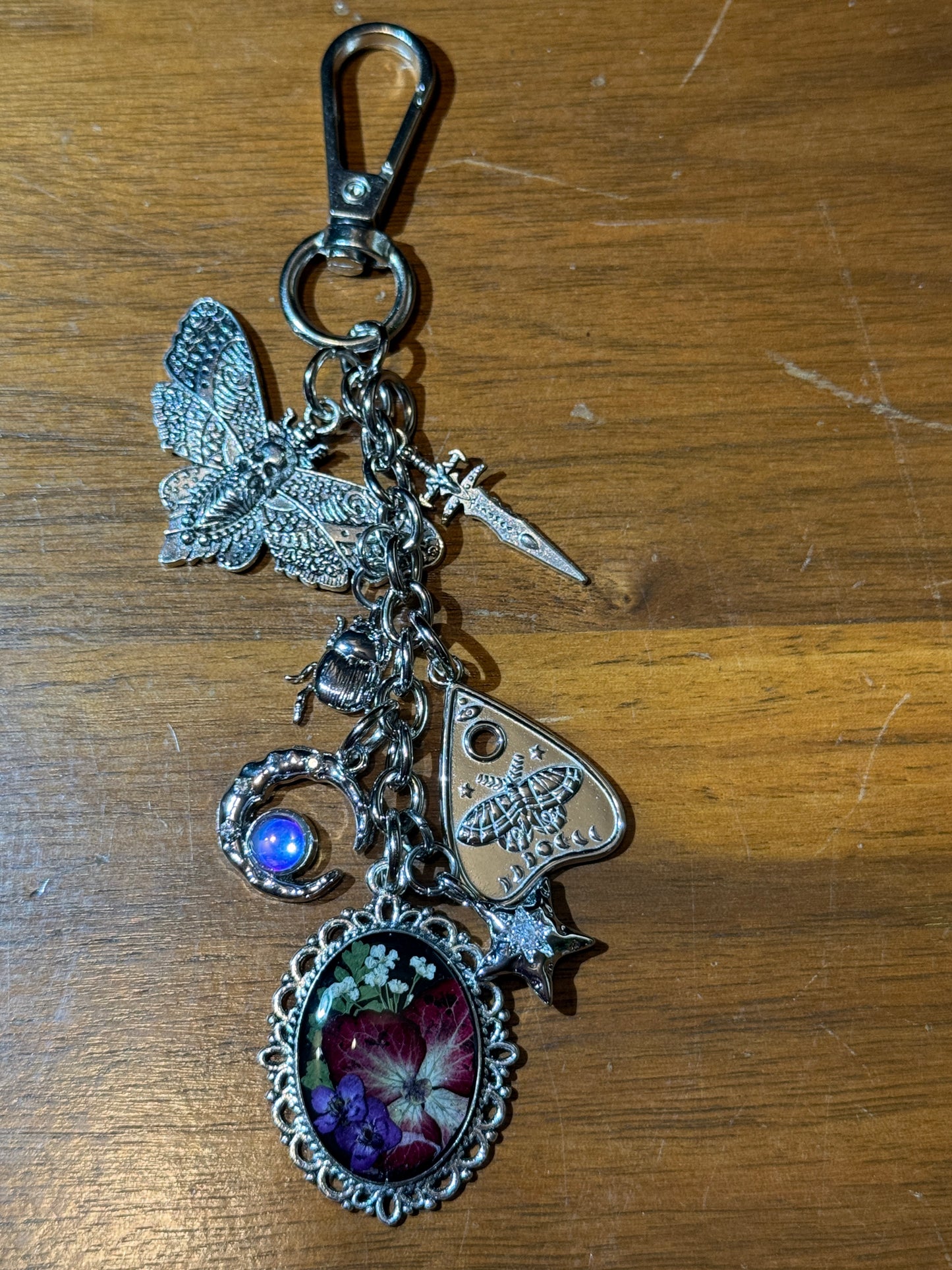 Silver bag charm (#1)