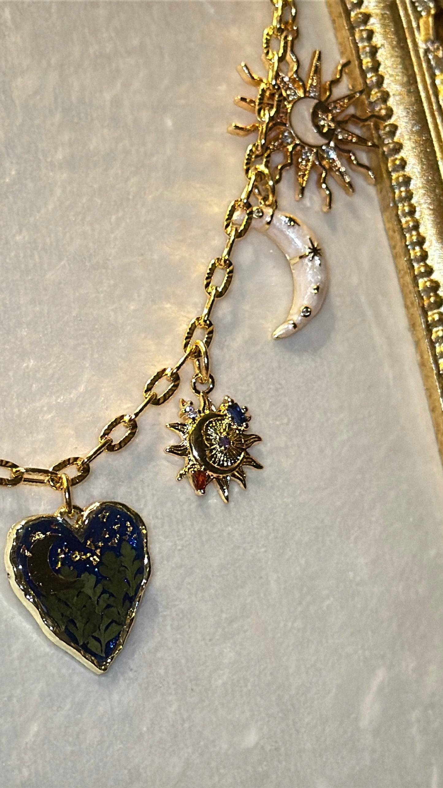 Love you to the moon and back charm necklace
