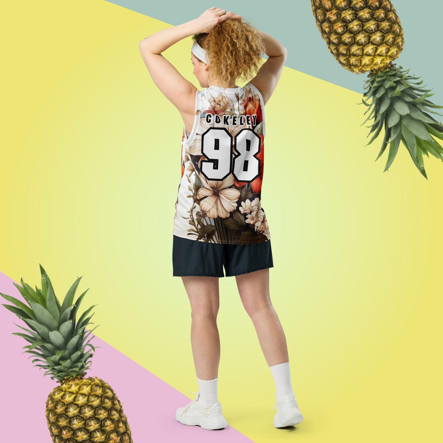 Wildflower Recycled unisex basketball jersey