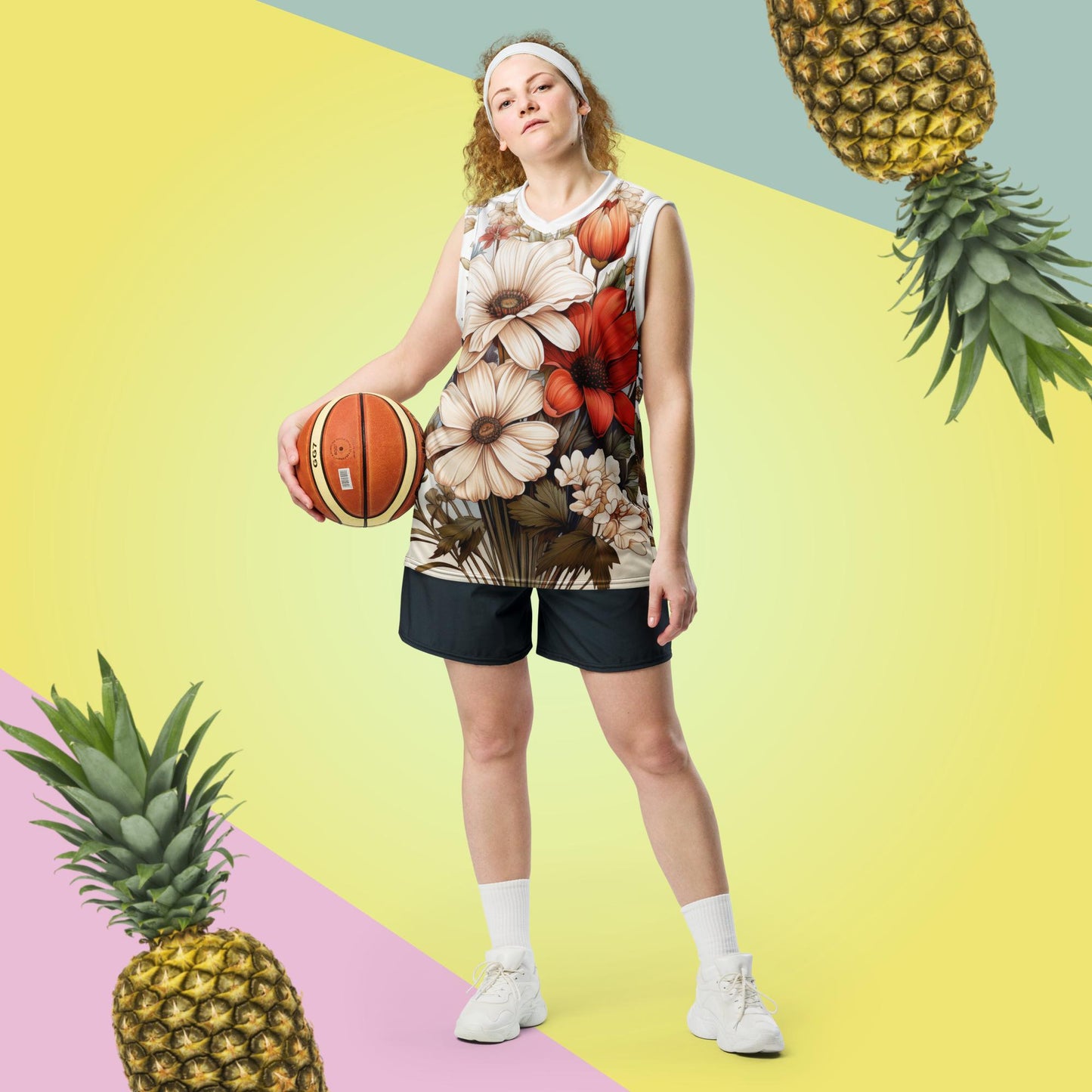 Wildflower Recycled unisex basketball jersey