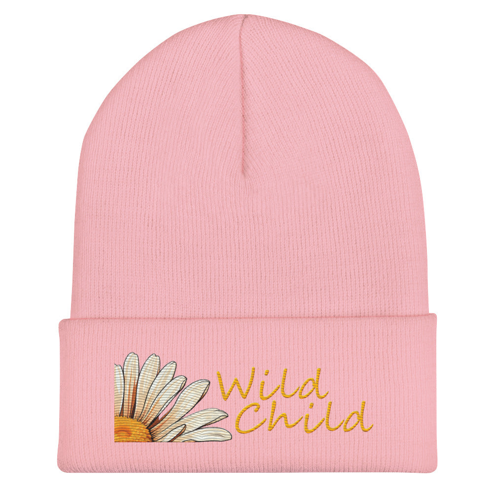 Wild Child Embroidered Cuffed Beanie