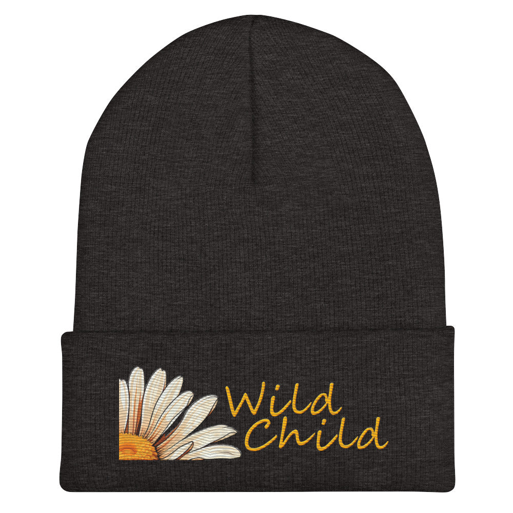 Wild Child Embroidered Cuffed Beanie
