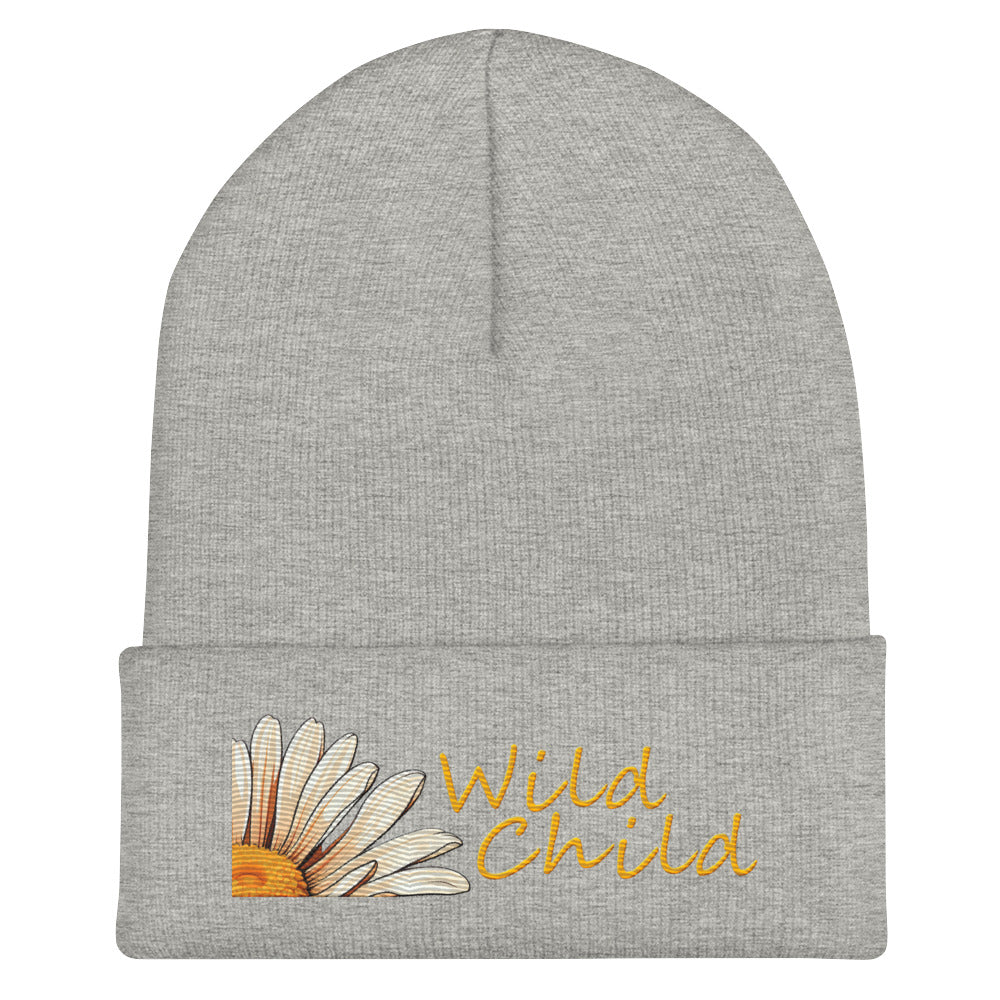 Wild Child Embroidered Cuffed Beanie