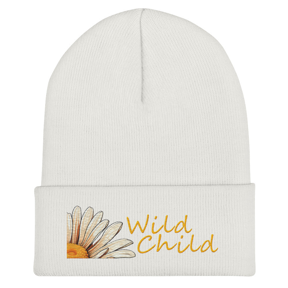 Wild Child Embroidered Cuffed Beanie