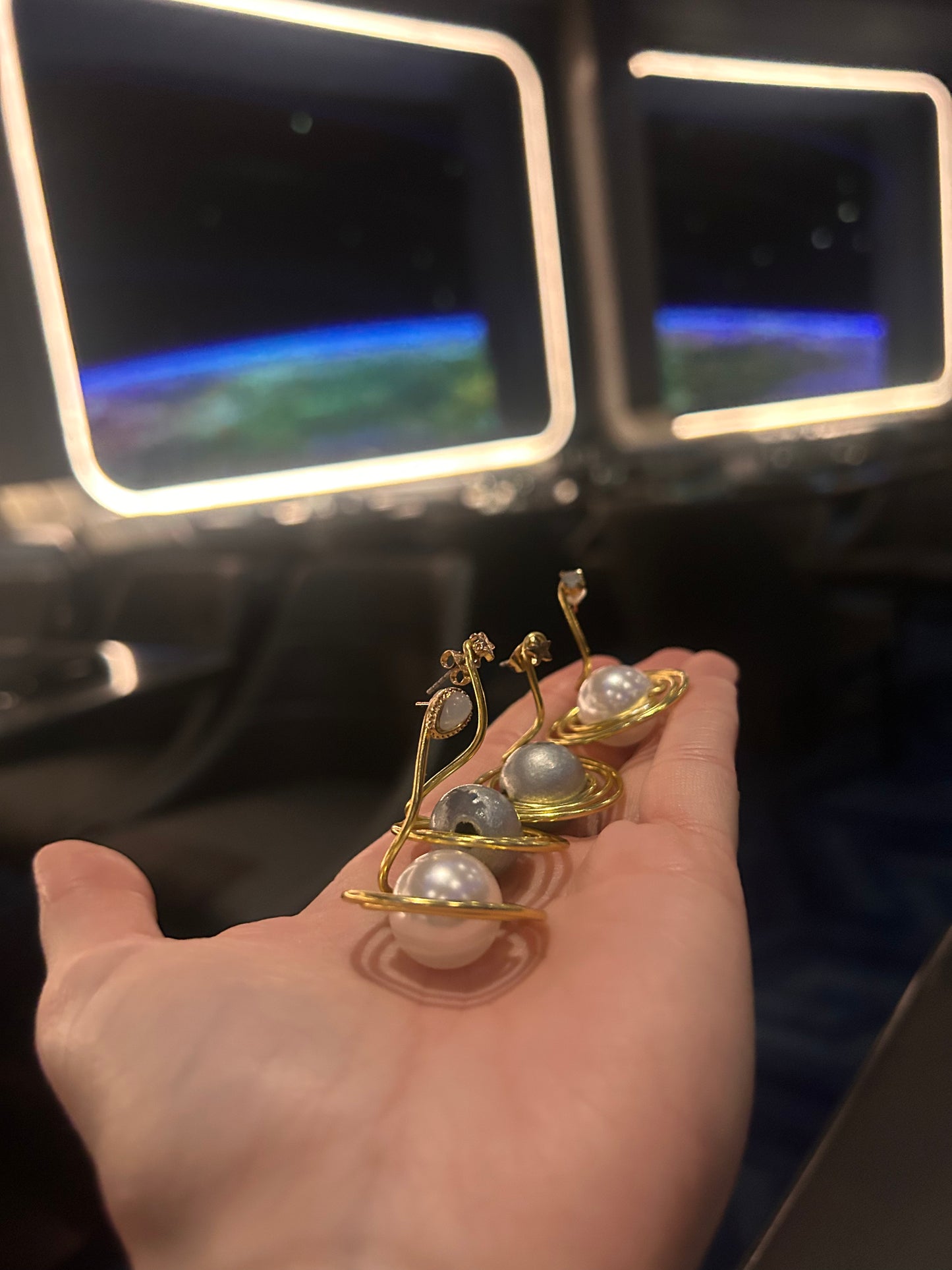Saturn earrings